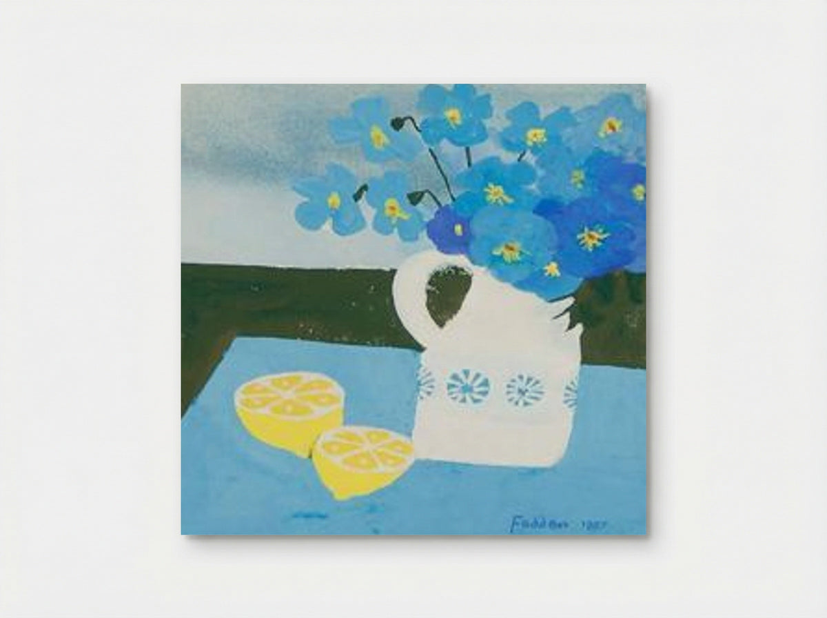 Flowers in a vase with lemon - Mary Fedden - Poster