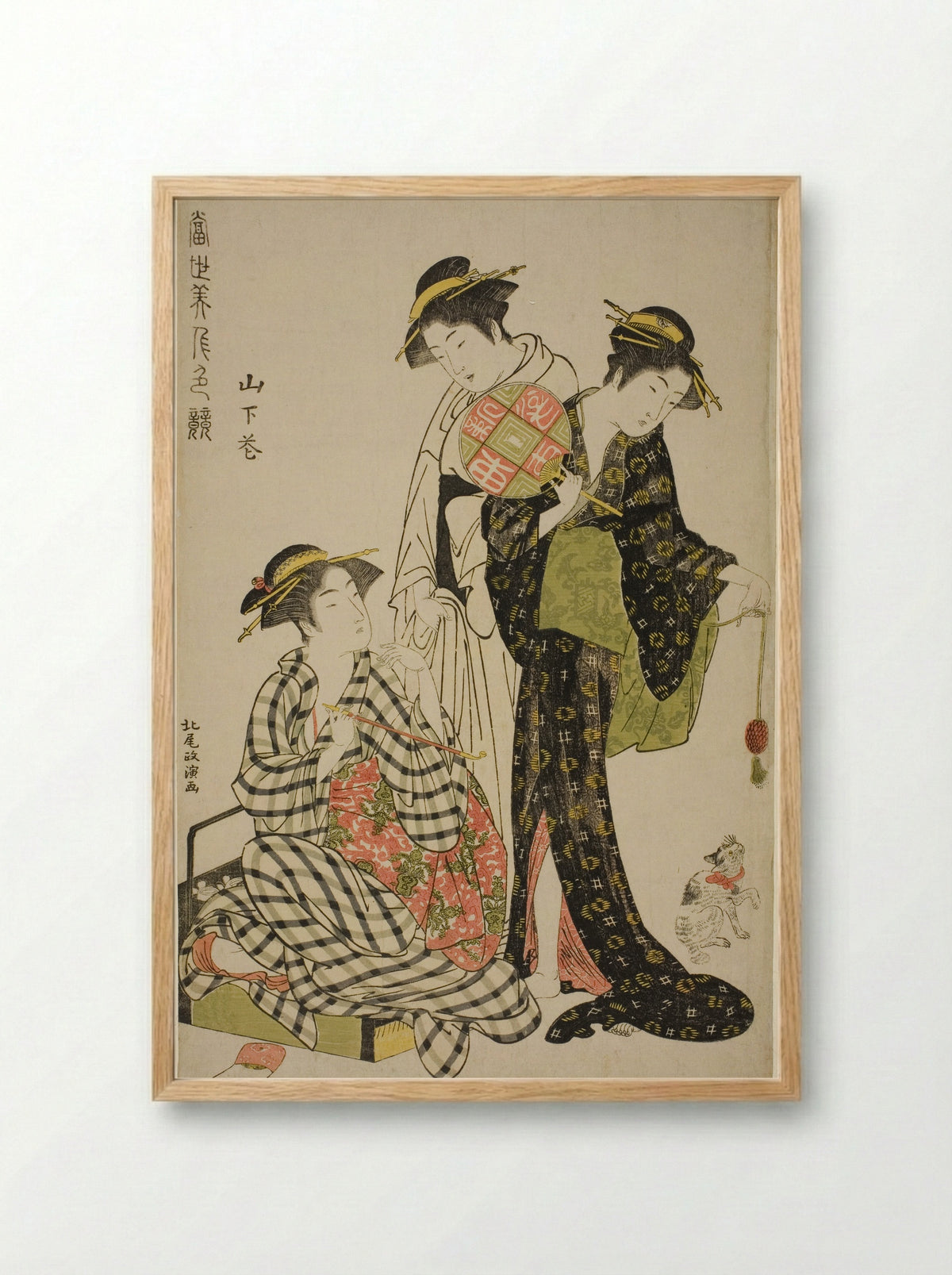 Flowers of Yamashita - Kitao Masanobu - Framed Print Wood