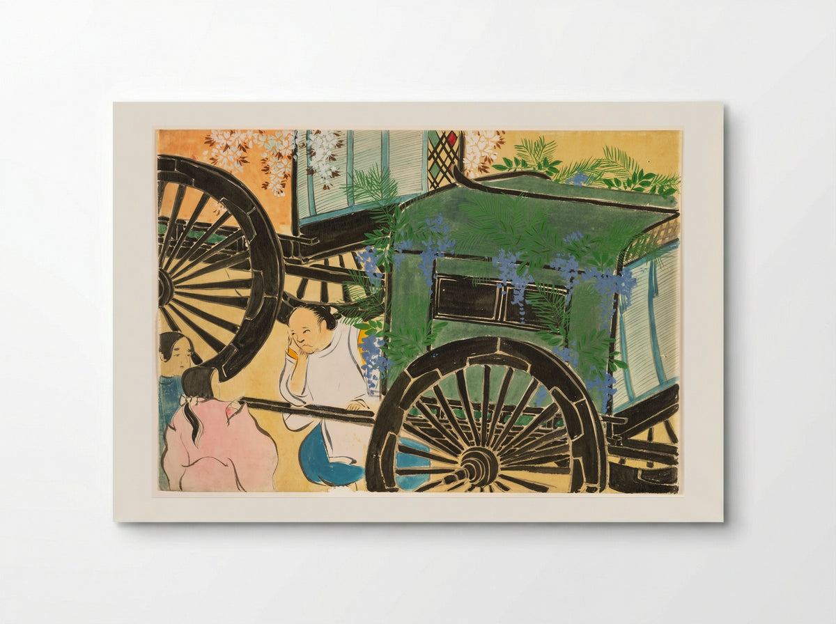 Flowers of a Hundred Worlds (Momoyogusa): Flower-draped Carts - Kamisaka Sekka - Poster