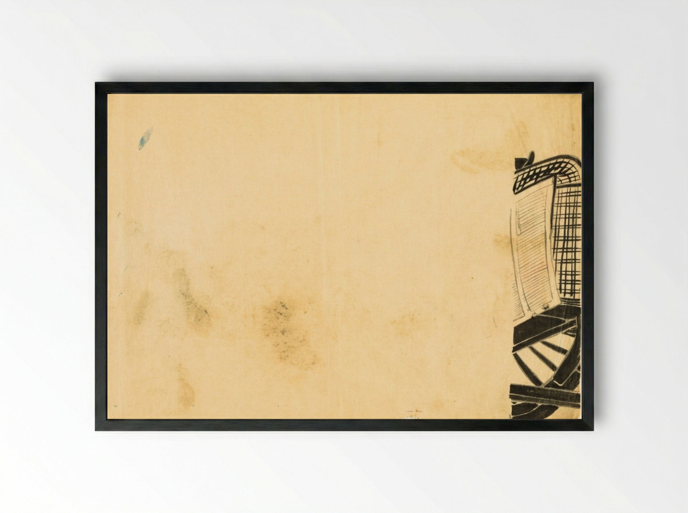 Flowers of a Hundred Worlds: Flower-draped Carts - Kamisaka Sekka - Framed Print Black