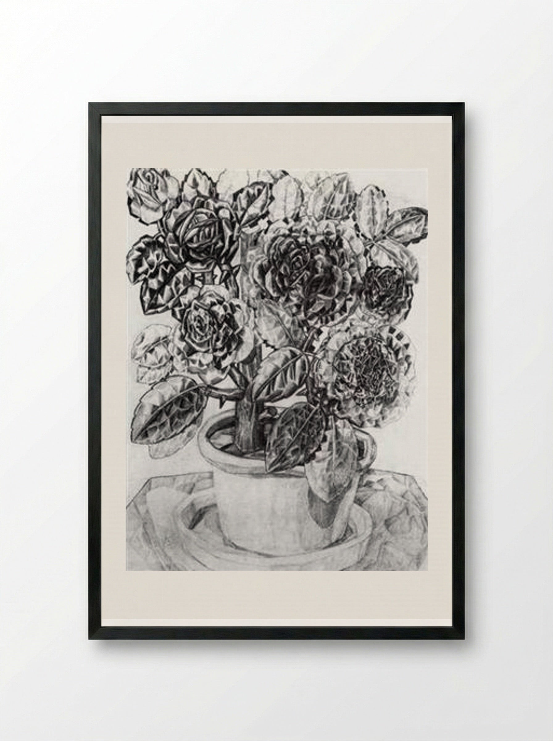Flowers - Pavel Filonov - Framed Print Black