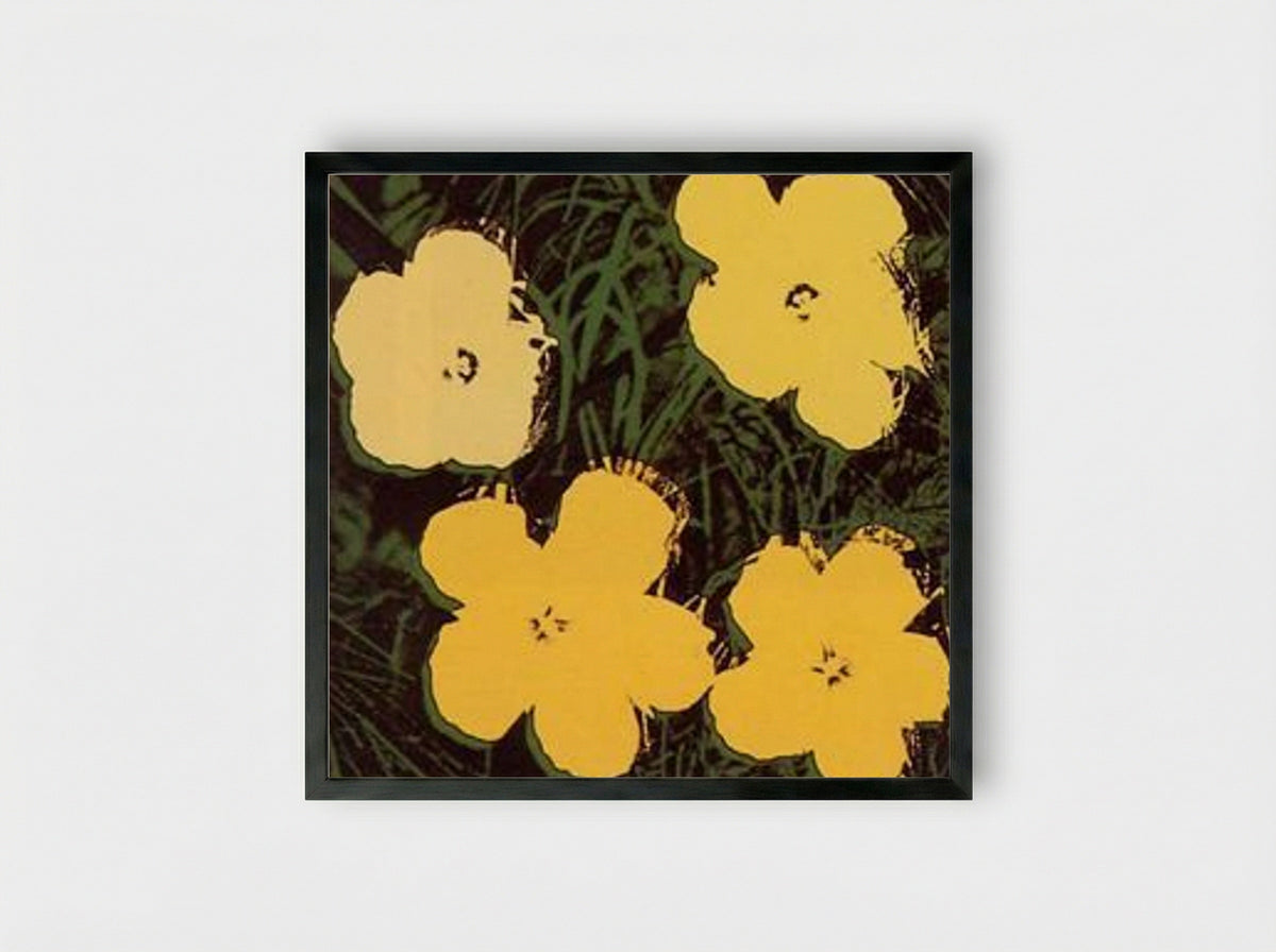 Flowers - Andy Warhol - Framed Print Black