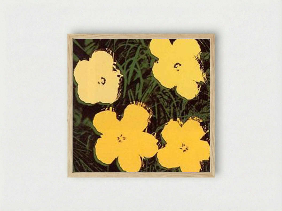 Flowers - Andy Warhol - Framed Print Wood