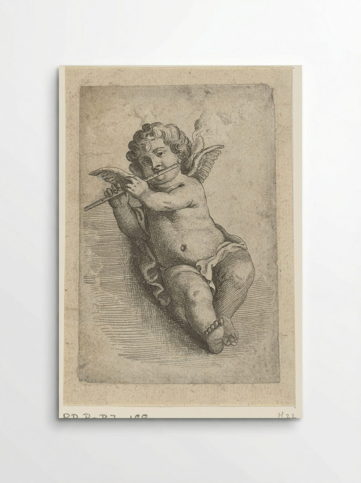 Fluit spelend engeltje - Pieter van Avont - Poster