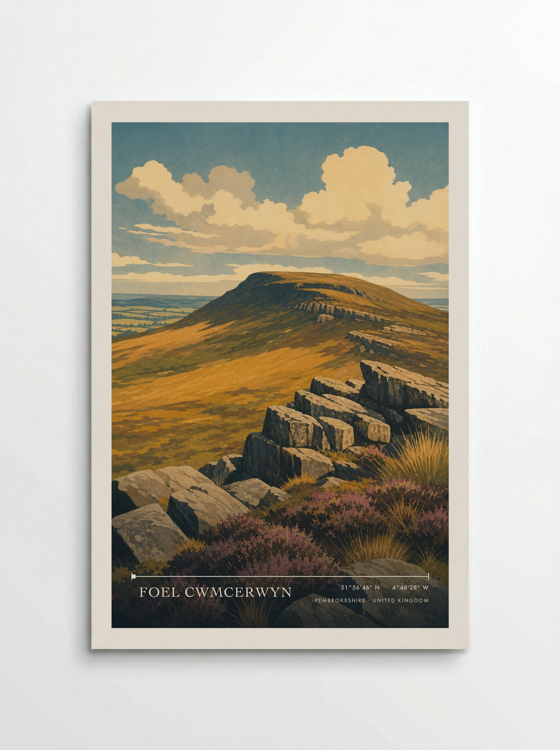 Foel Cwmcerwyn Pembrokeshire United Kingdom Travel Poster - Poster