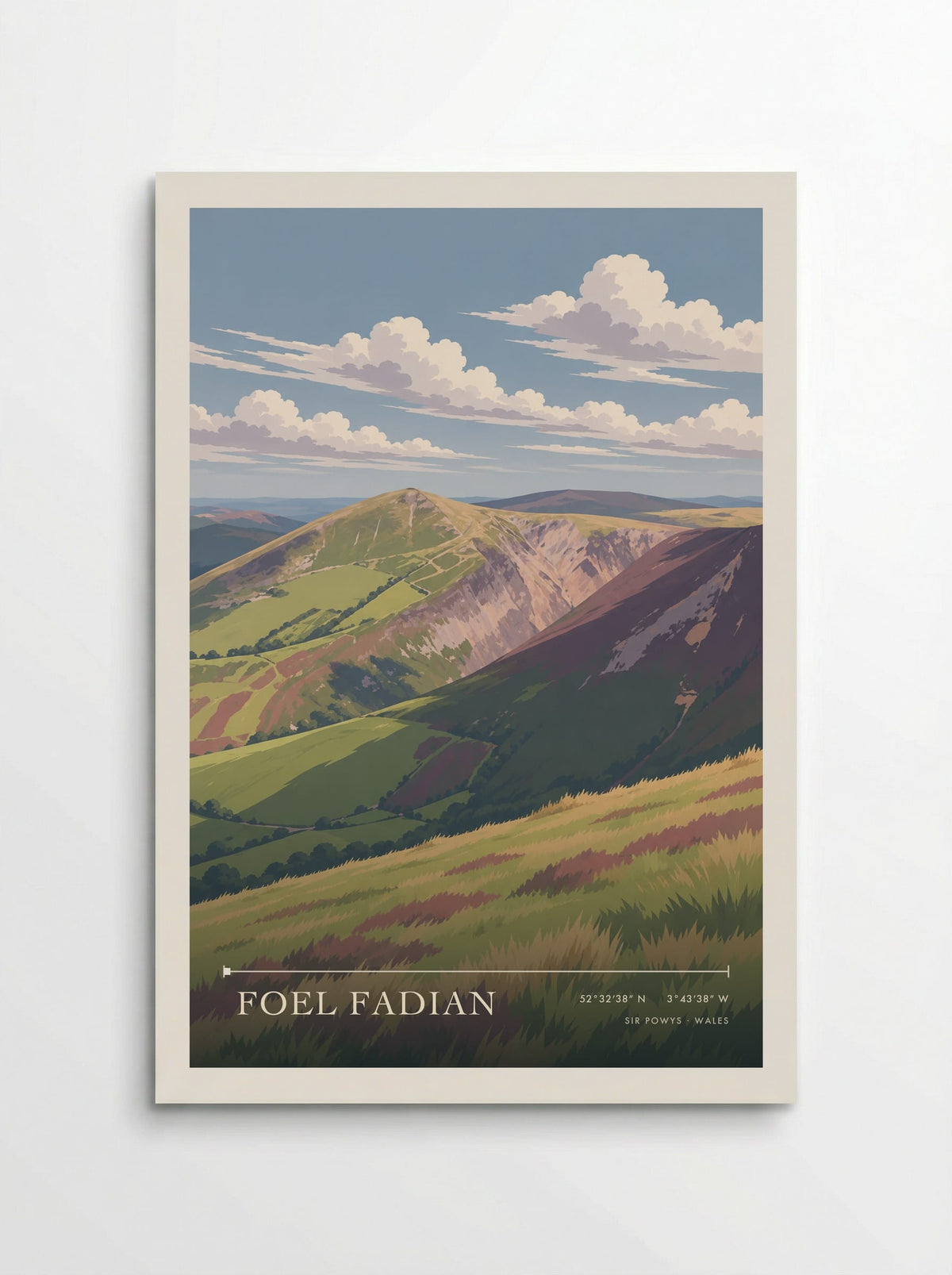 Foel Fadian, Sir Powys | Travel Poster - Poster