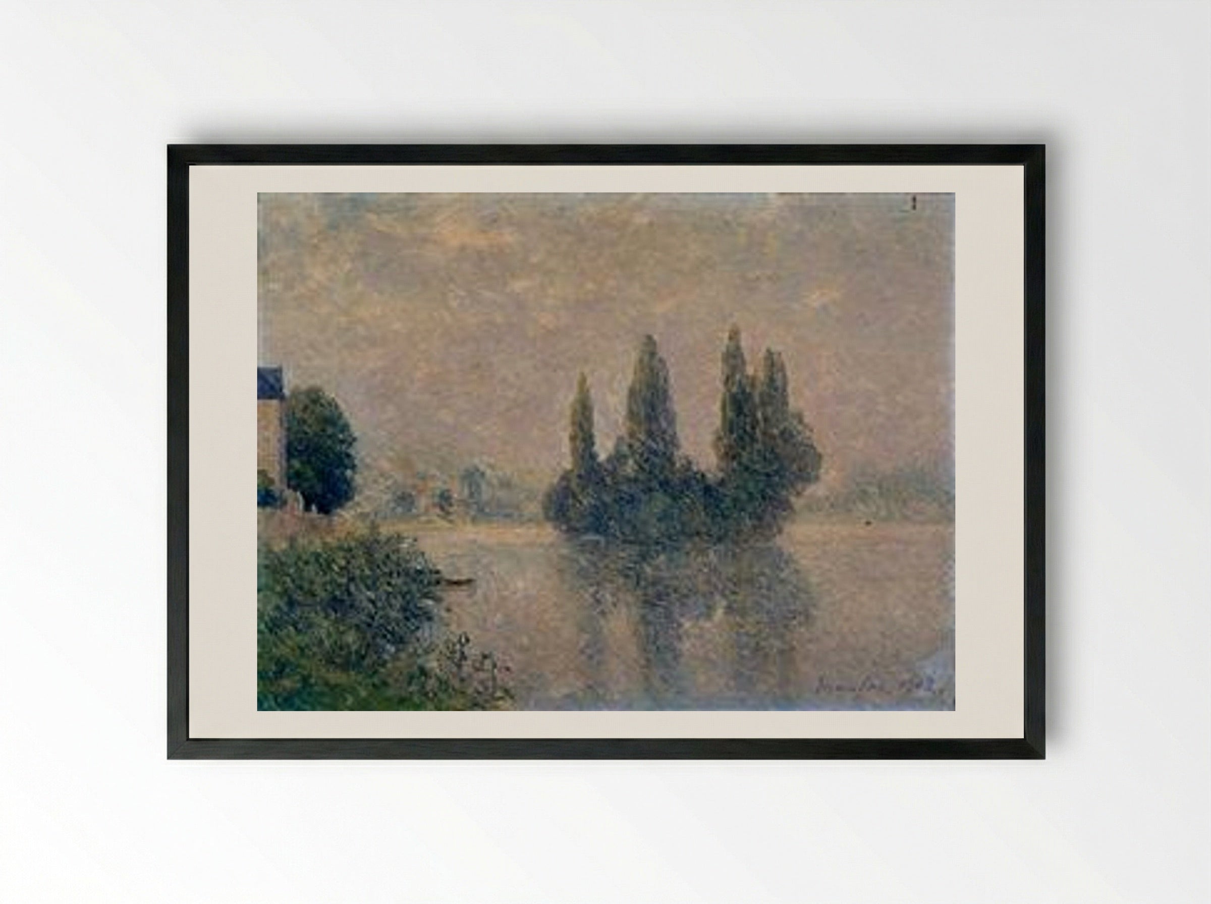 Fog on the Seine (The Andelys) - Maxime Maufra - Framed Print Black