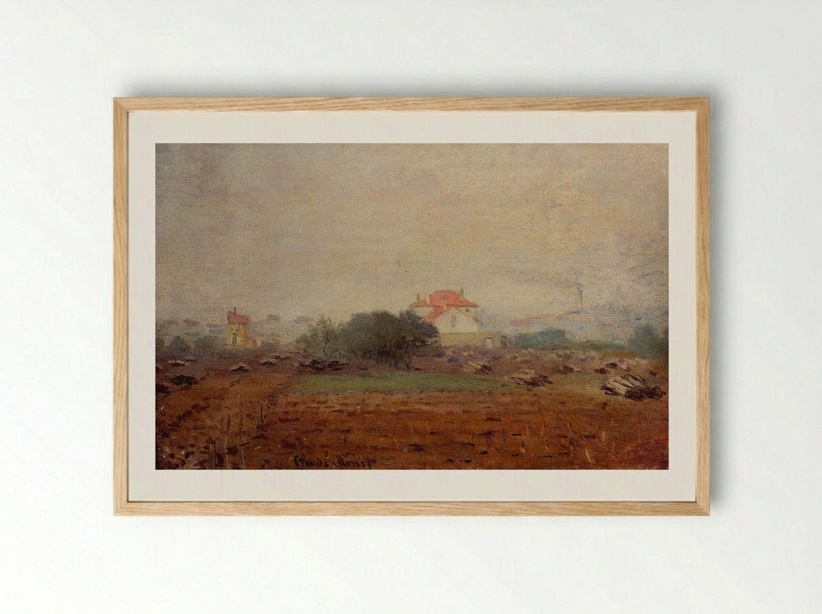 Fog - Claude Monet - Framed Print Wood