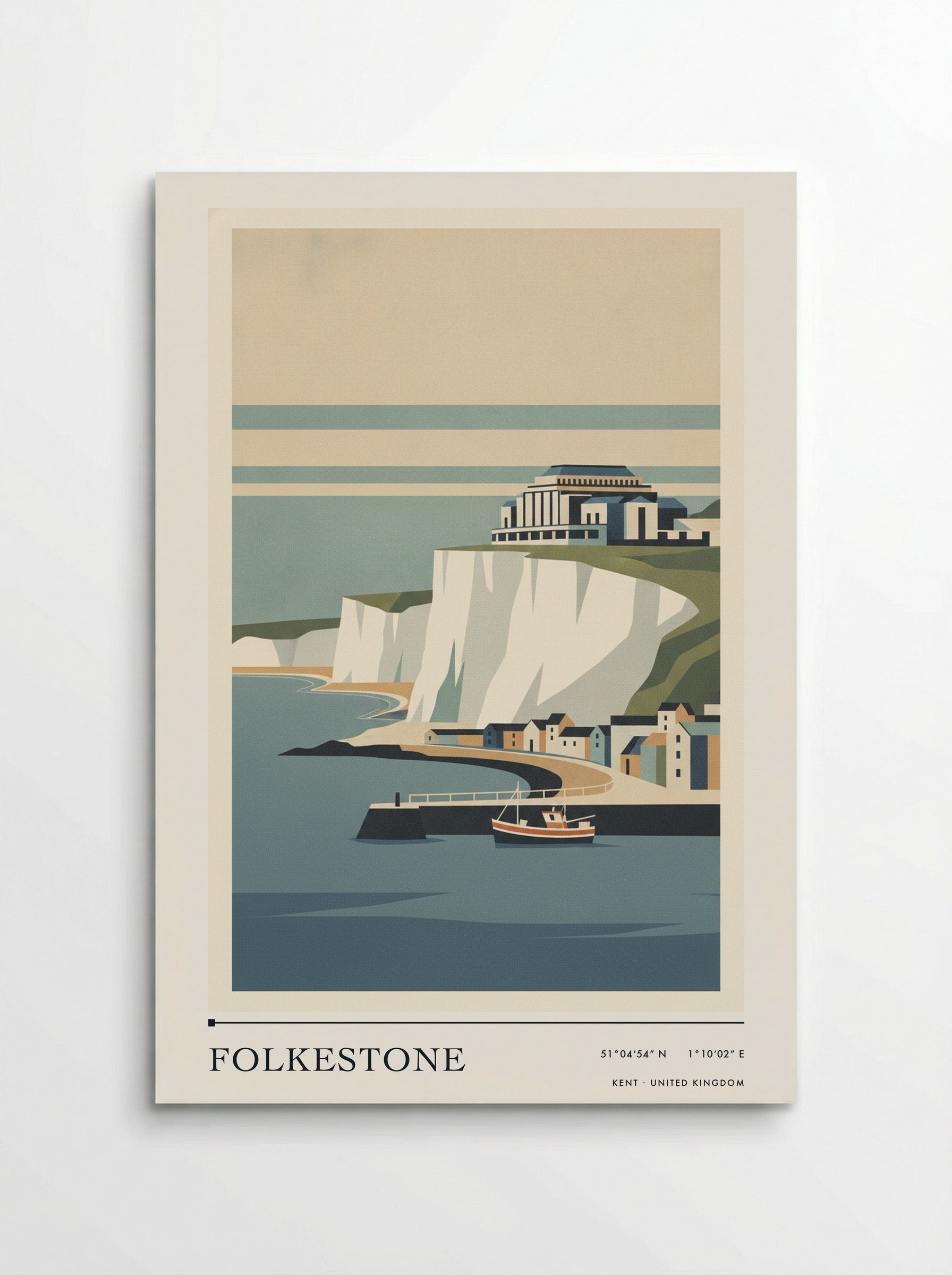Folkestone Kent United Kingdom Travel Poster - Poster
