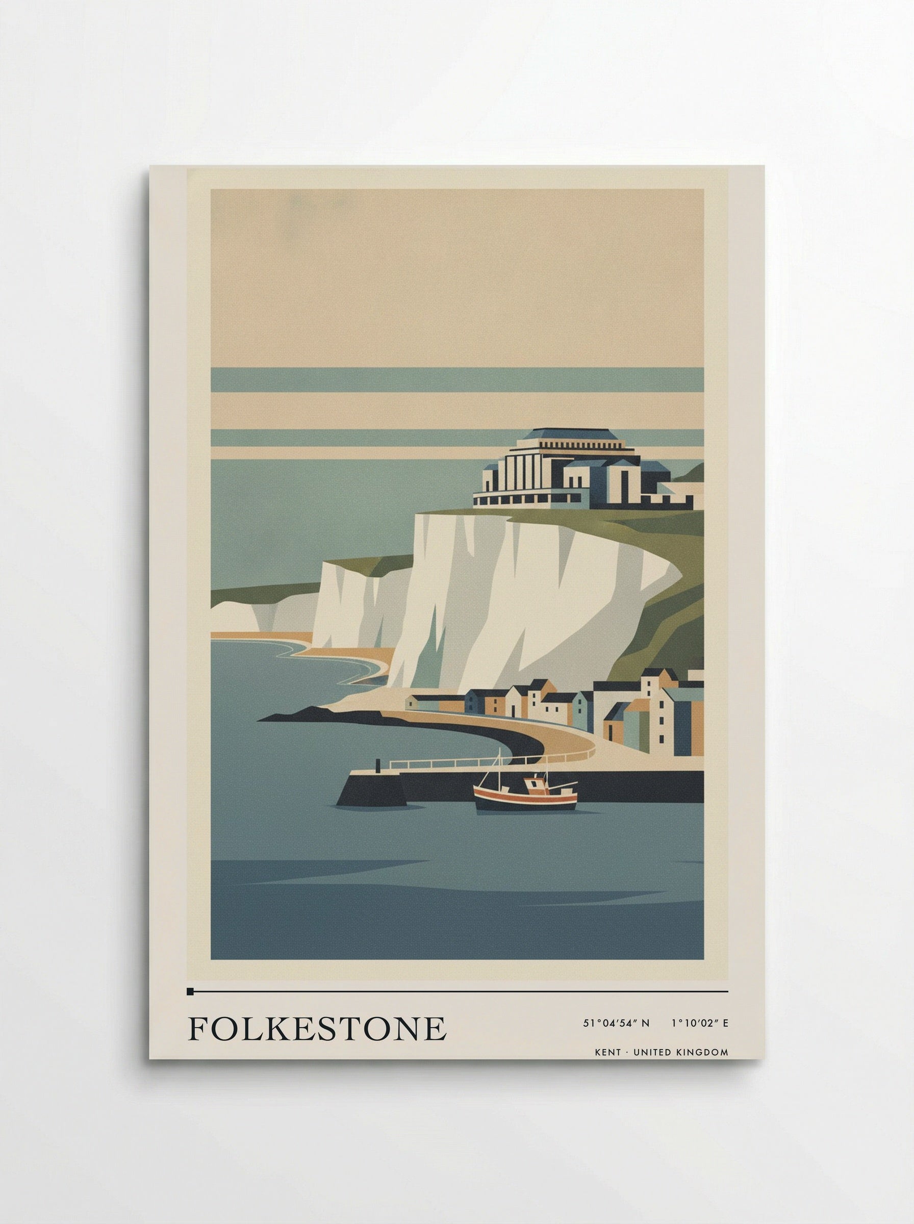 Folkestone Kent United Kingdom Travel Poster - Poster