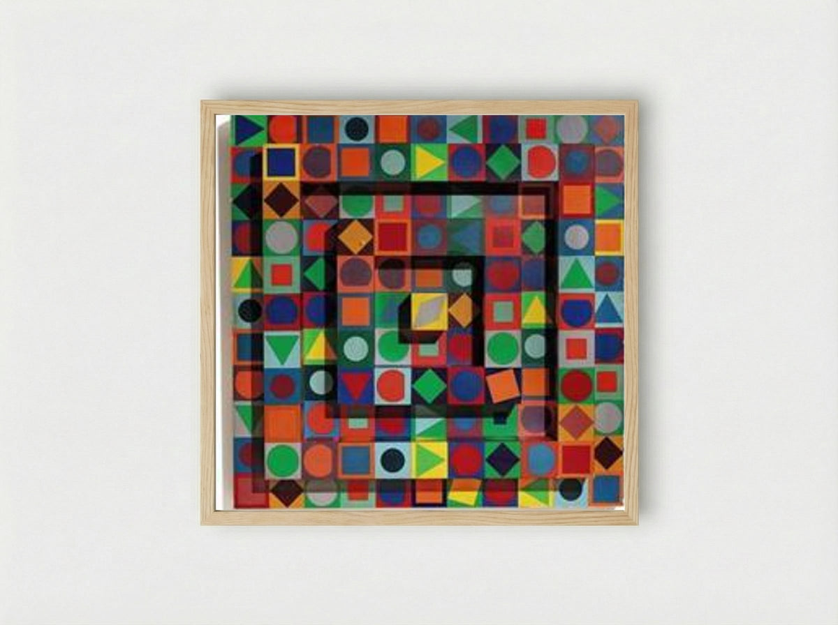 Folklore - Victor Vasarely - Framed Print Wood