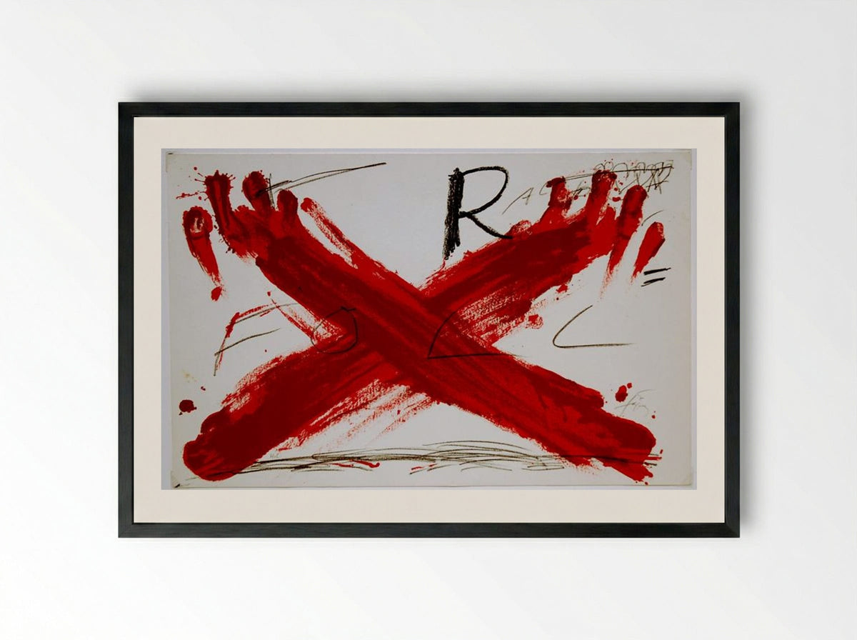 Foll - Antoni Tàpies - Framed Print Black