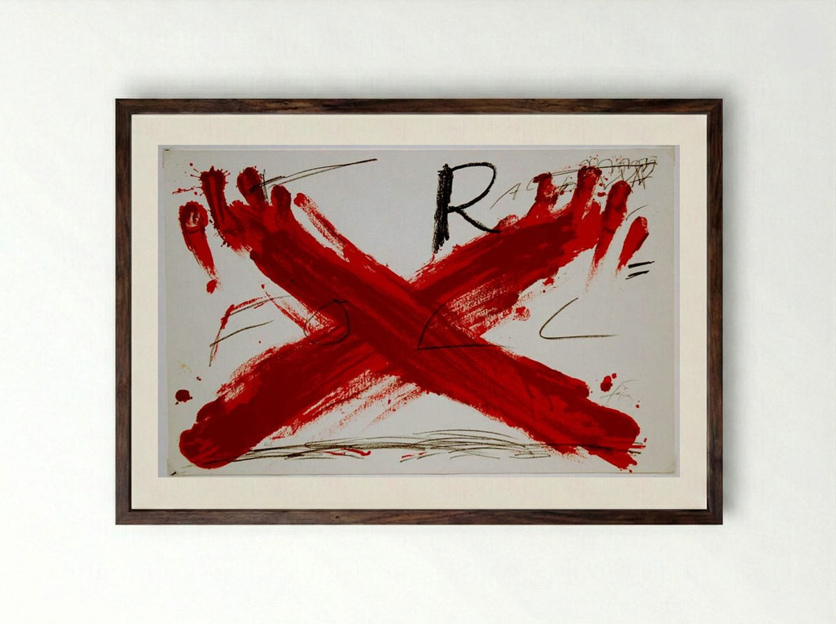 Foll - Antoni Tàpies - Framed Print Dark Wood