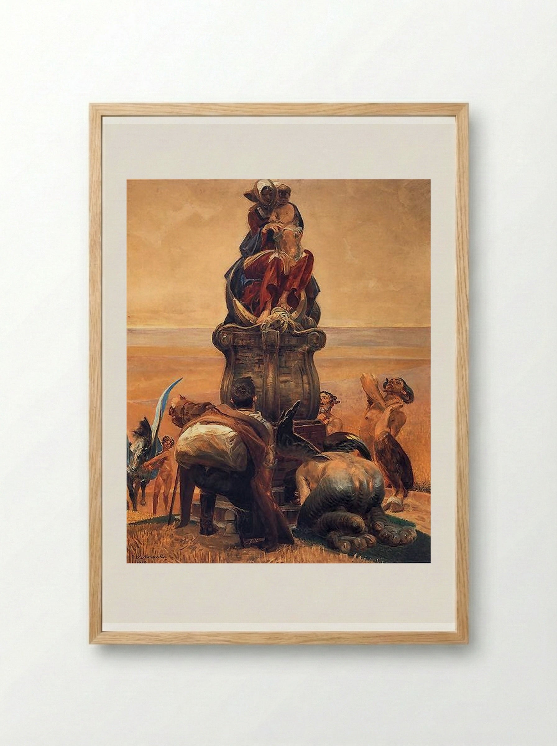 Follow the Stream (central part) - Jacek Malczewski - Framed Print Wood