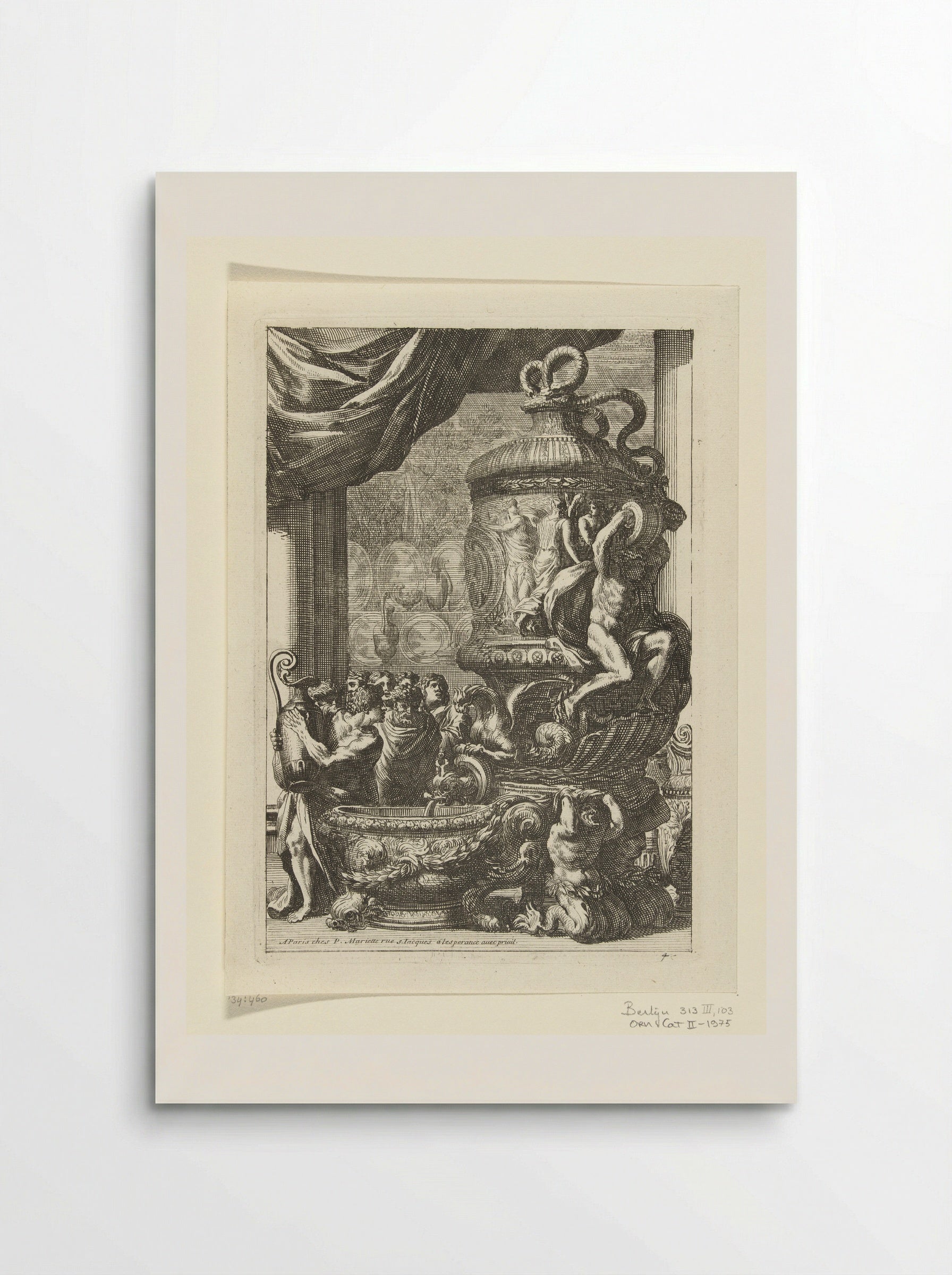 Fontein naar links gekeerd - Jean Lepautre - Poster