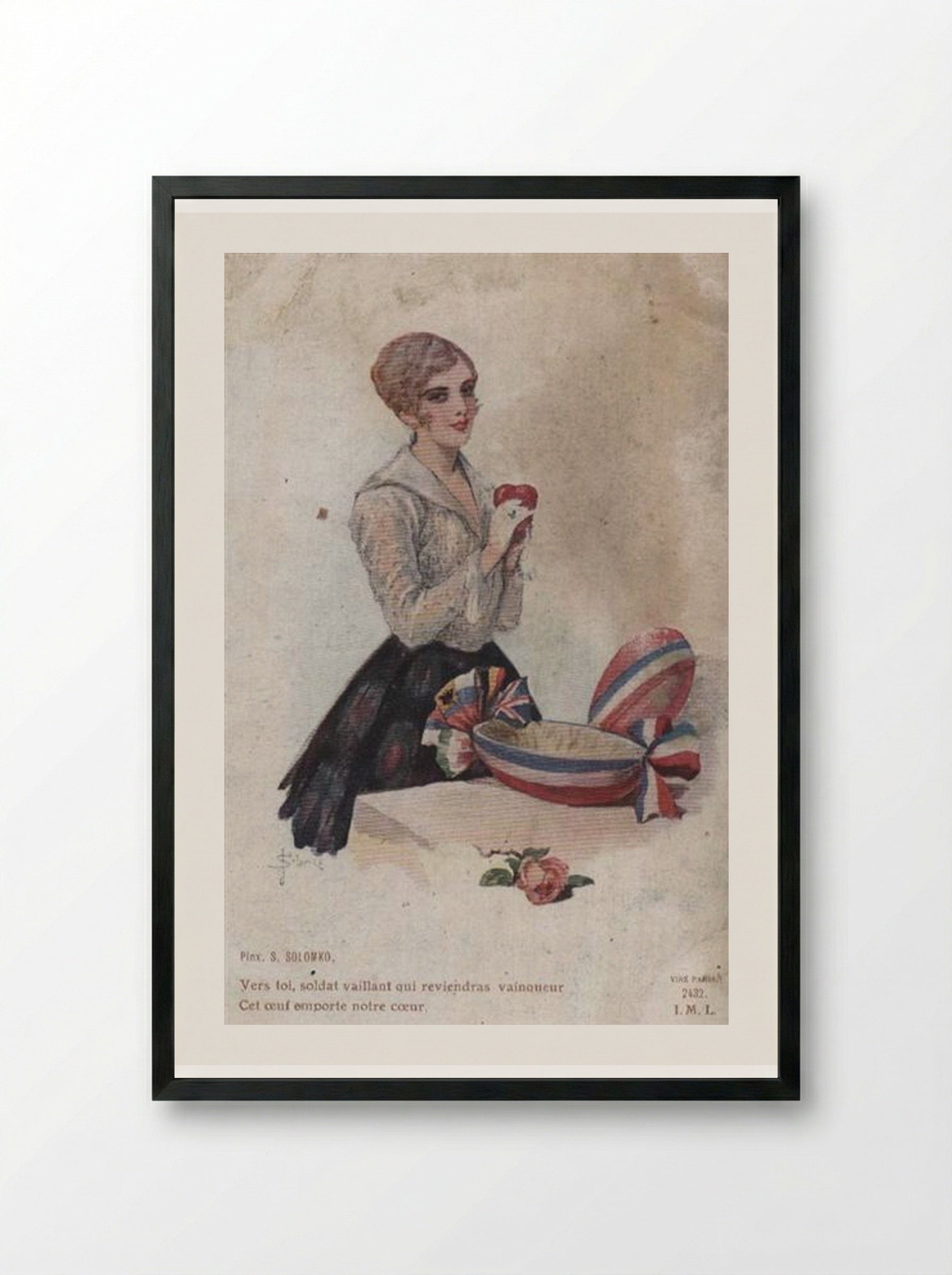 For you, brave soldier - Sergey Solomko - Framed Print Black