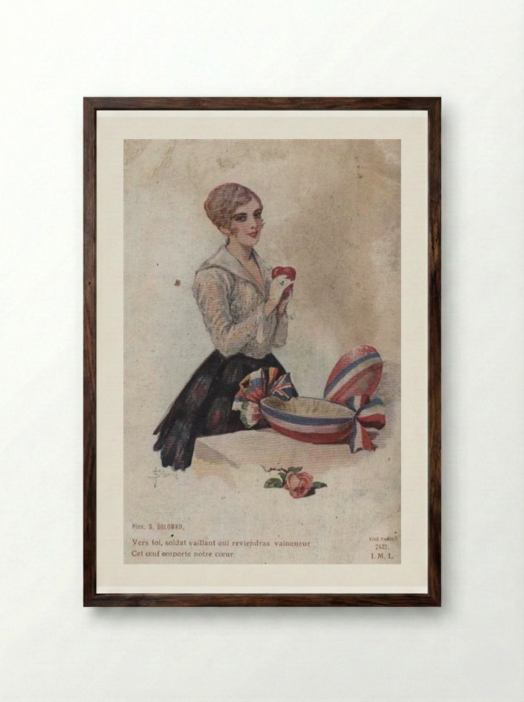 For you, brave soldier - Sergey Solomko - Framed Print Dark Wood