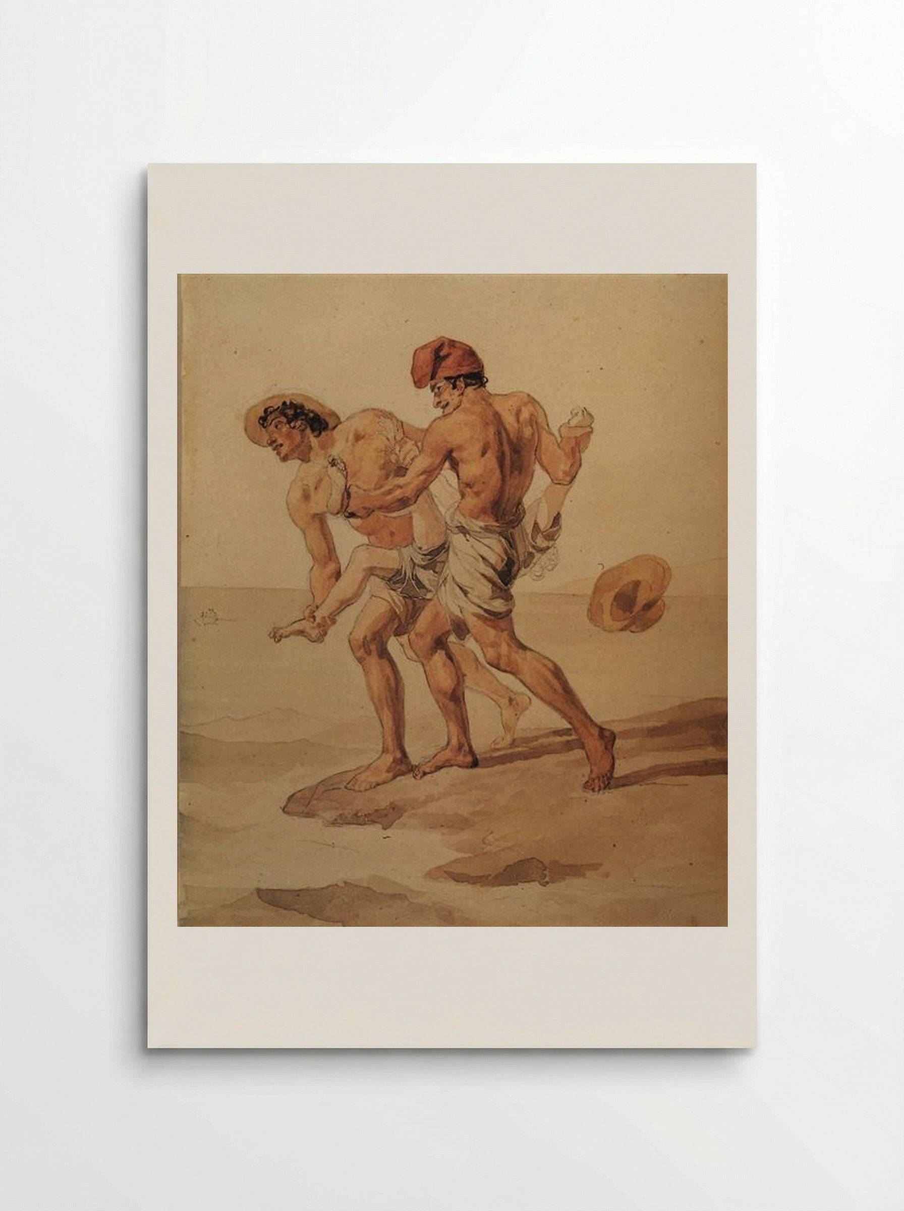 Forced to Swim - Karl Bryullov - Poster