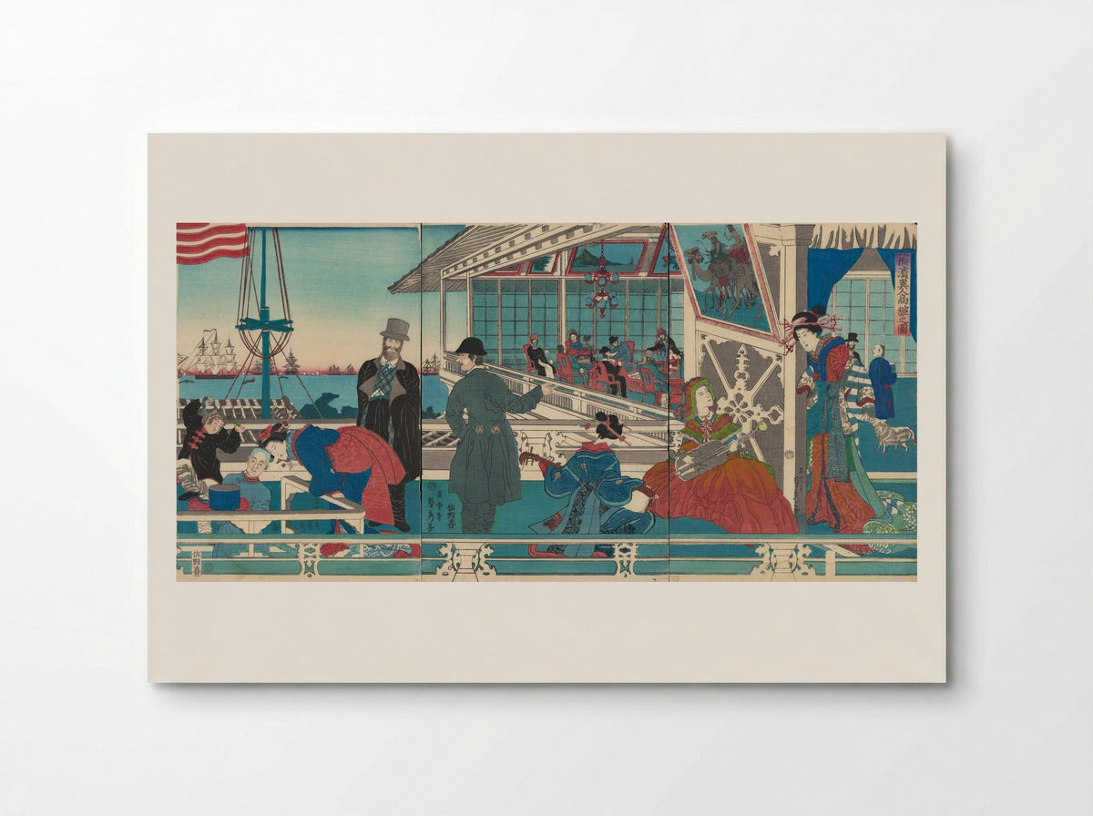 Foreign Merchant House - Utagawa Sadahide - Poster