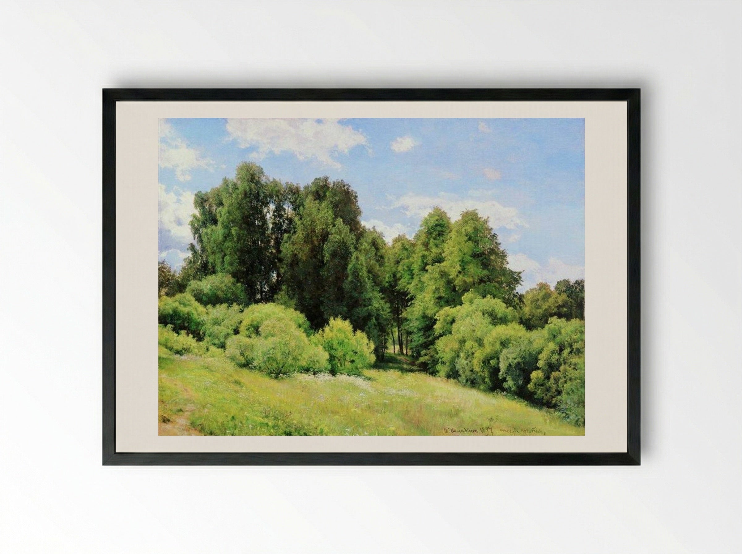 Forest Glade - Ivan Shishkin - Framed Print Black