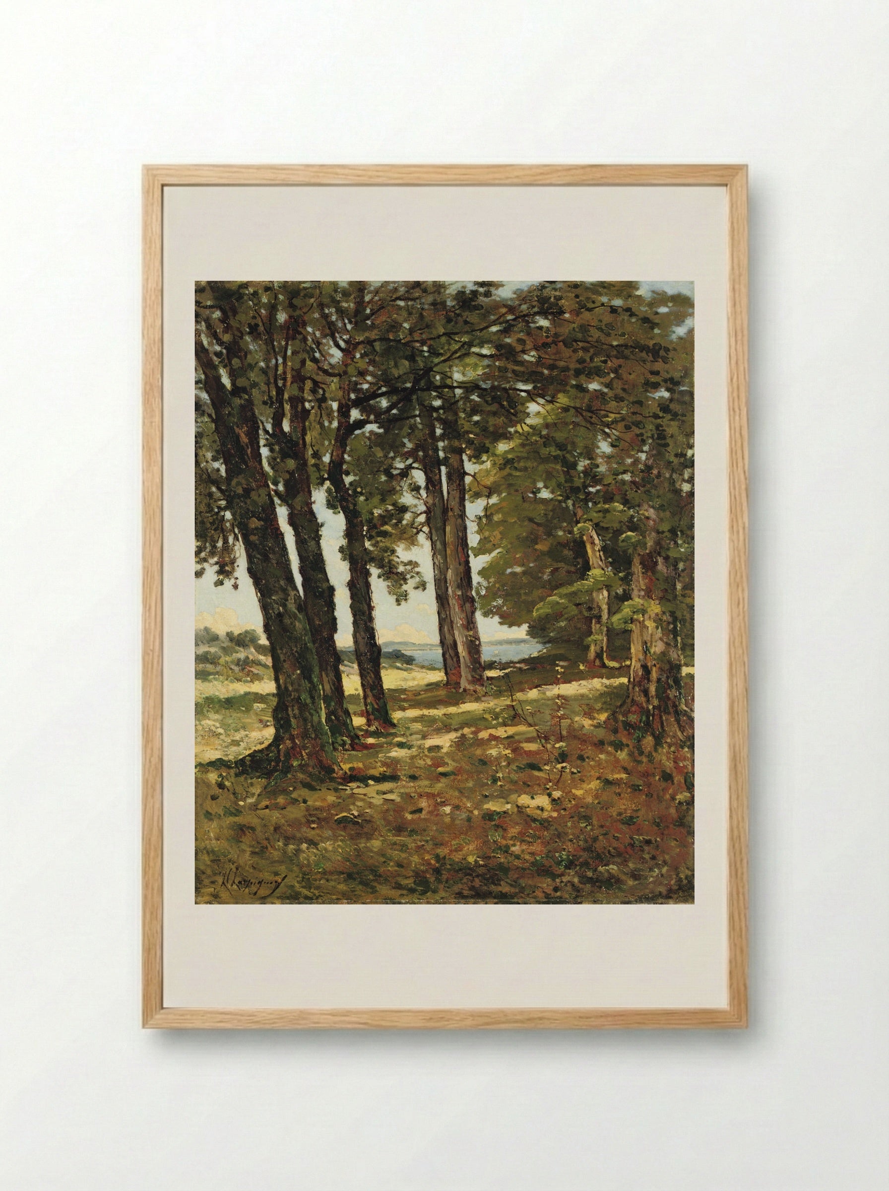 Forest Landscape - Henri-Joseph Harpignies - Framed Print Wood
