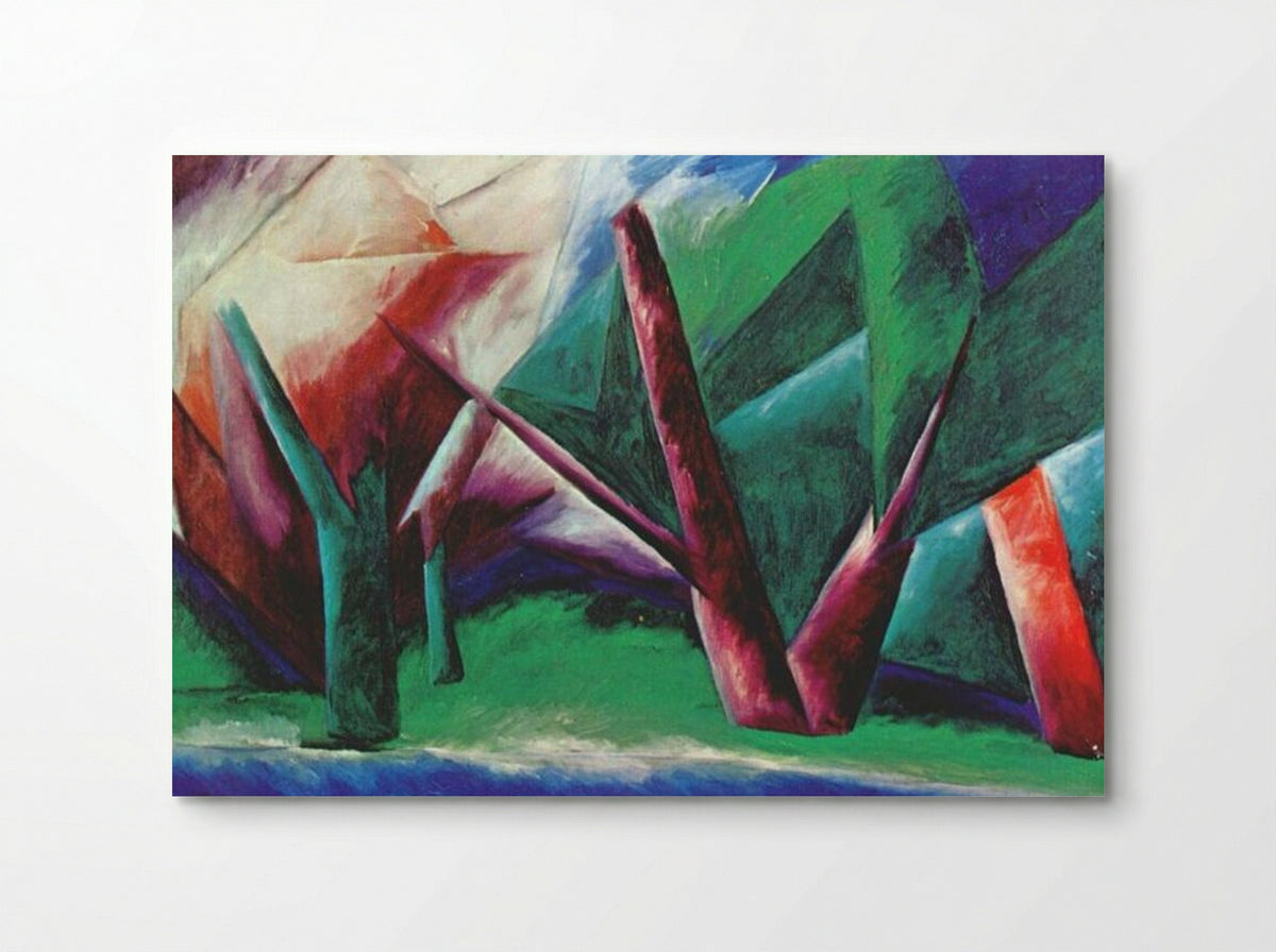 Forest (Red-green) - Natalia Goncharova - Poster
