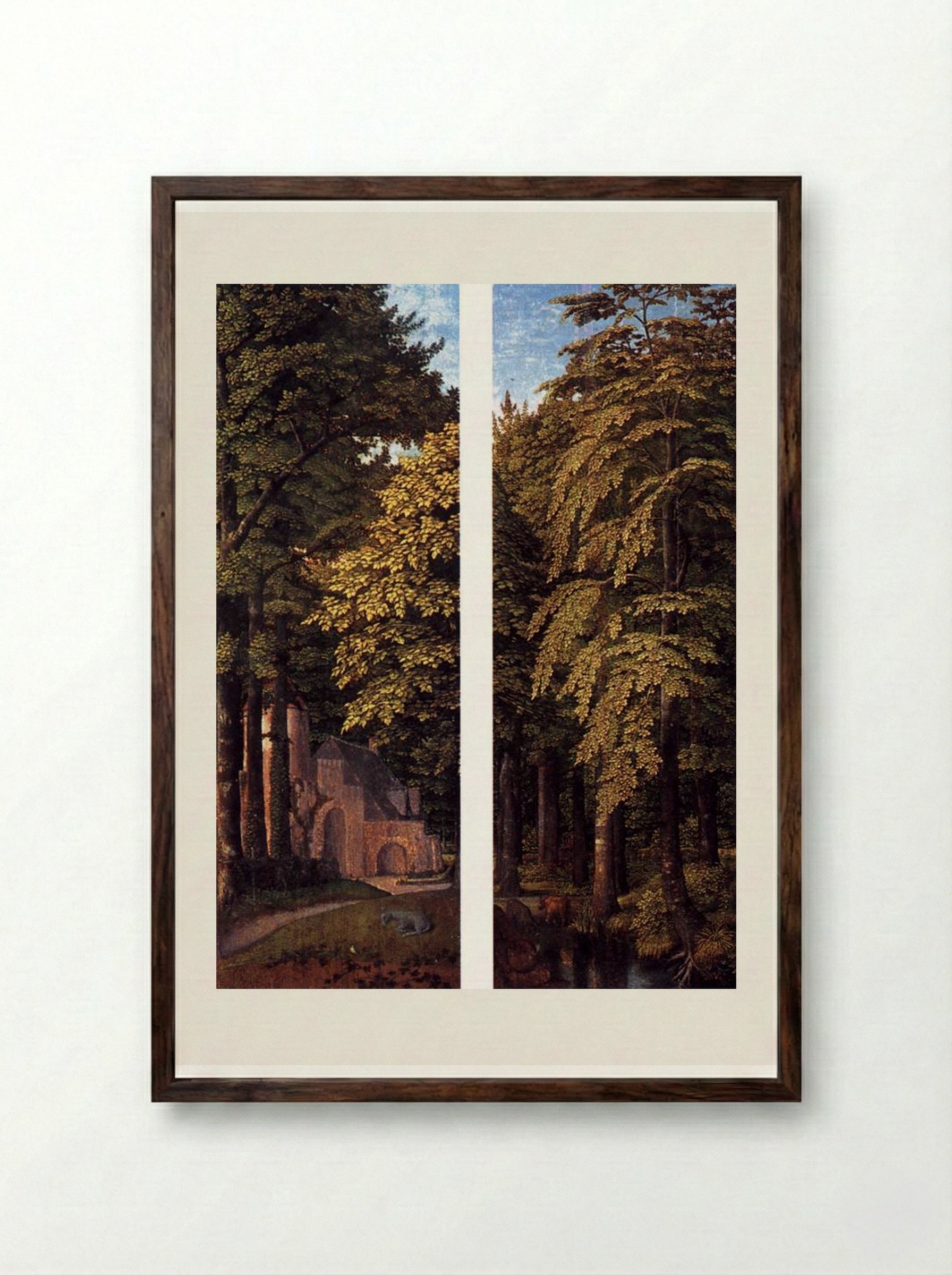 Forest Scene - Gerard David - Framed Print Dark Wood