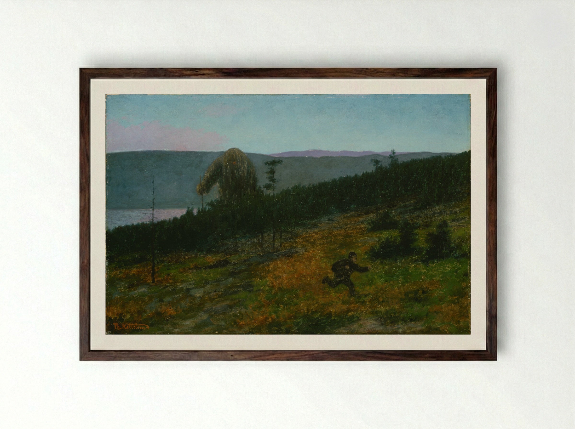 Forest Troll - Theodor Severin Kittelsen - Framed Print Dark Wood