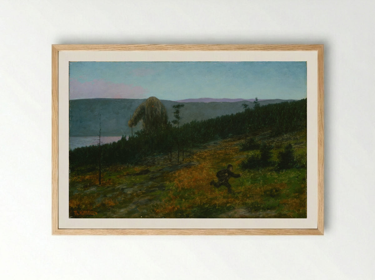 Forest Troll - Theodor Severin Kittelsen - Framed Print Wood