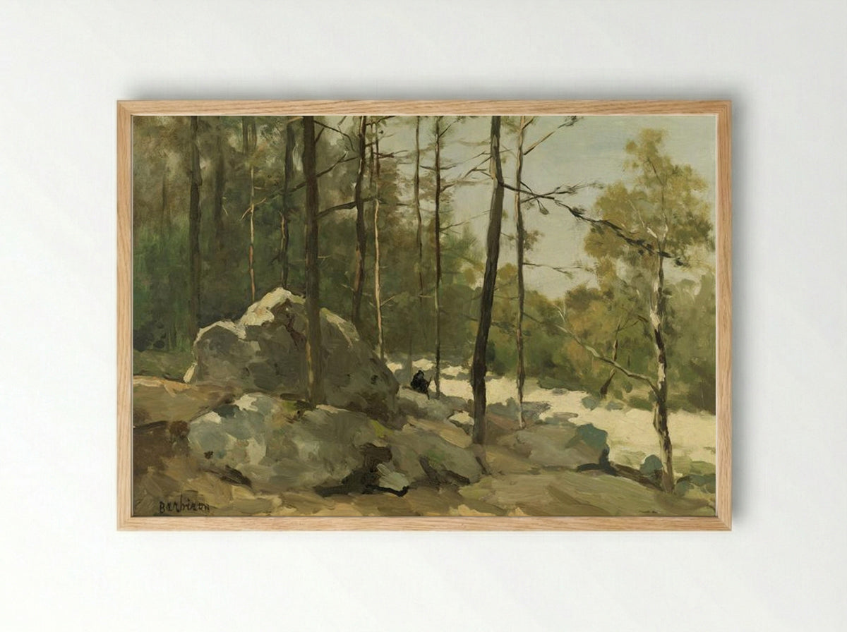 Forest View near Barbizon - Johan Hendrik Weissenbruch - Framed Print Wood