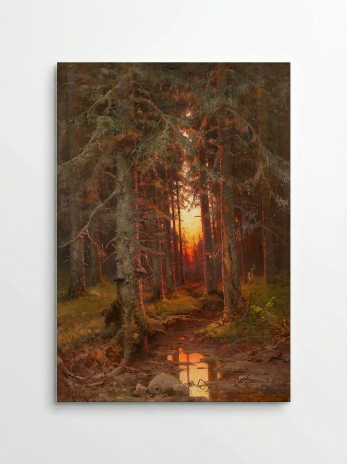 Forest at Sunset - Julius Sergius von Klever - Poster