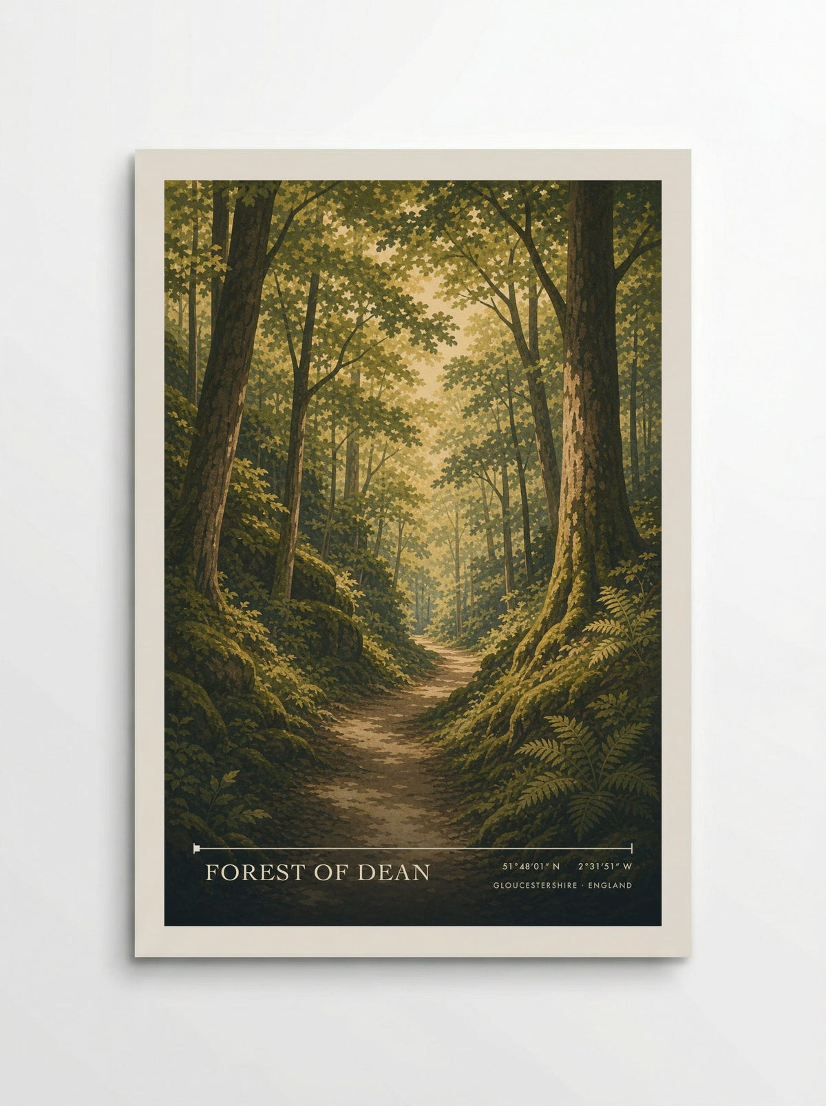 Forest of Dean Gloucestershire England Travel Poster - Poster