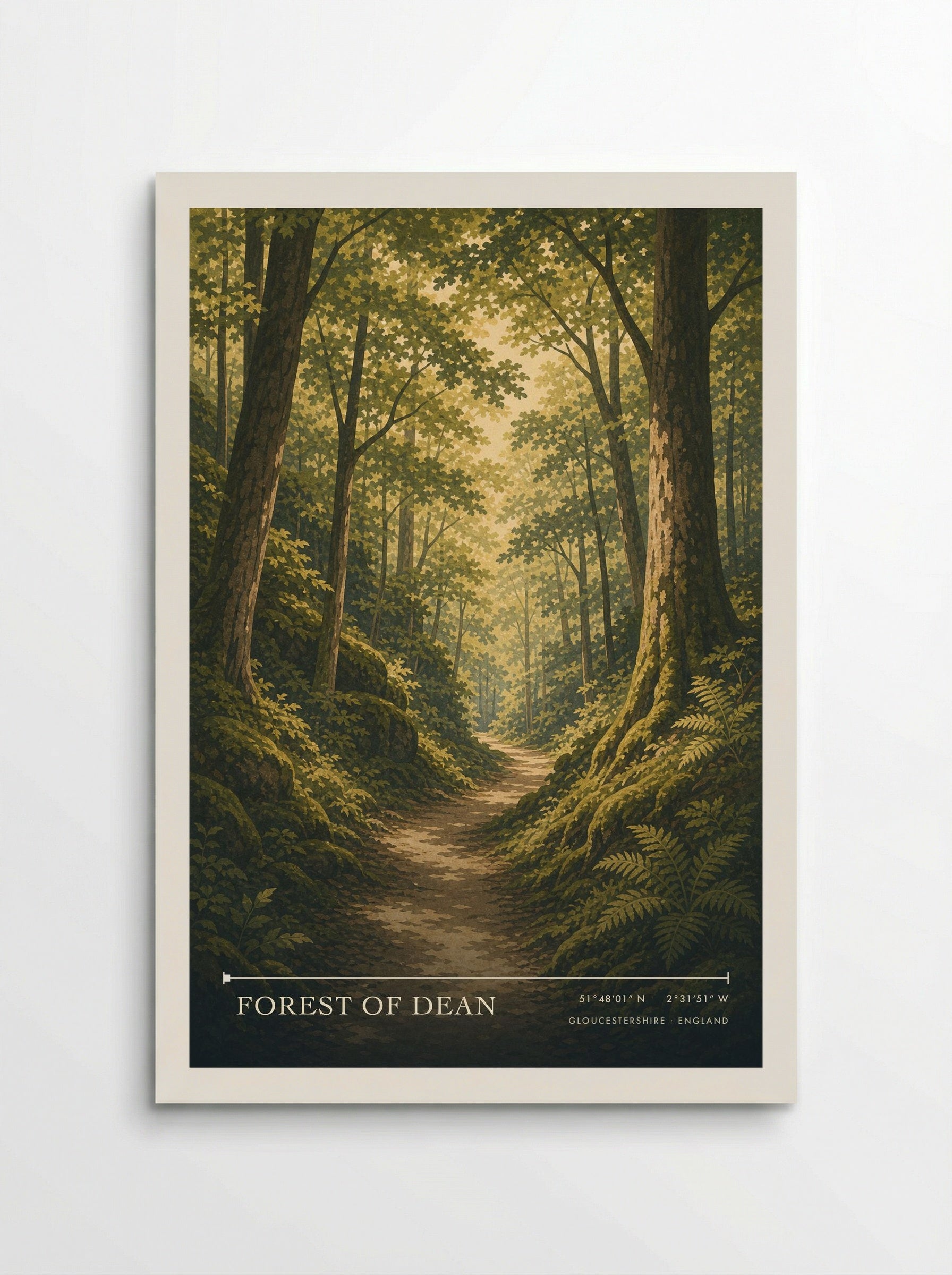 Forest of Dean Gloucestershire England Travel Poster - Poster