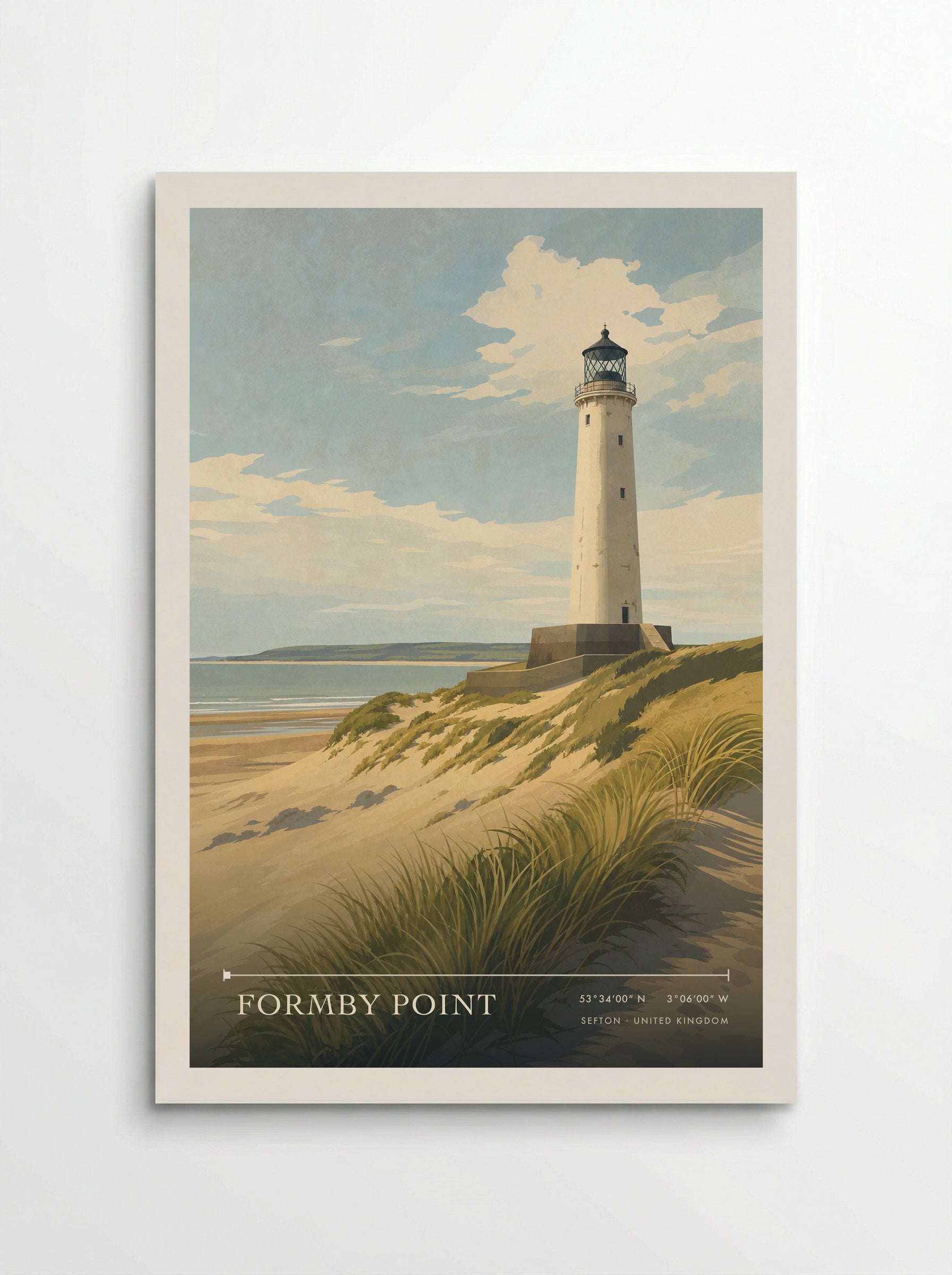 Formby Point Sefton United Kingdom Travel Poster - Poster