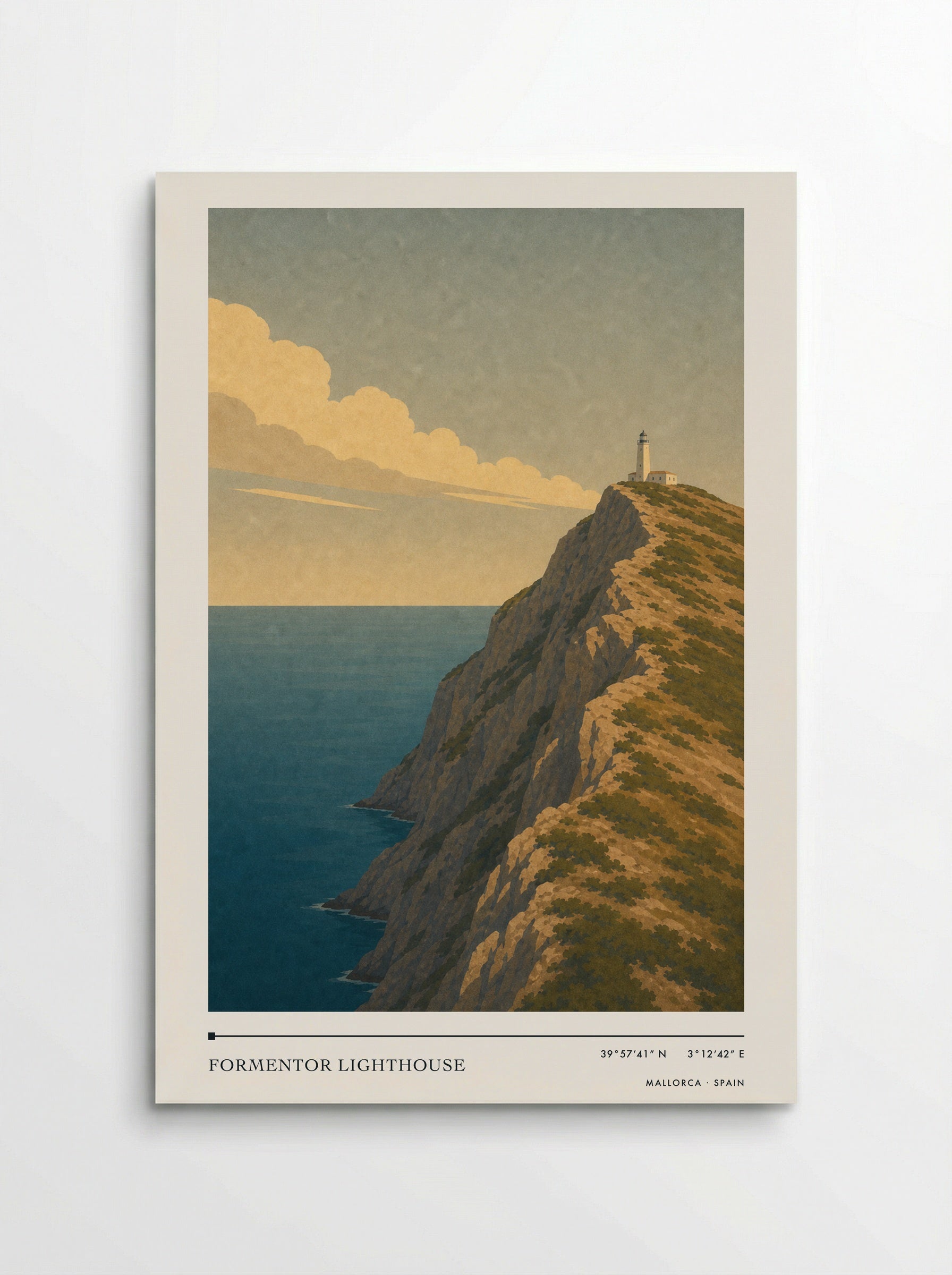 Formentor Lighthouse Travel Poster Artwork - Poster