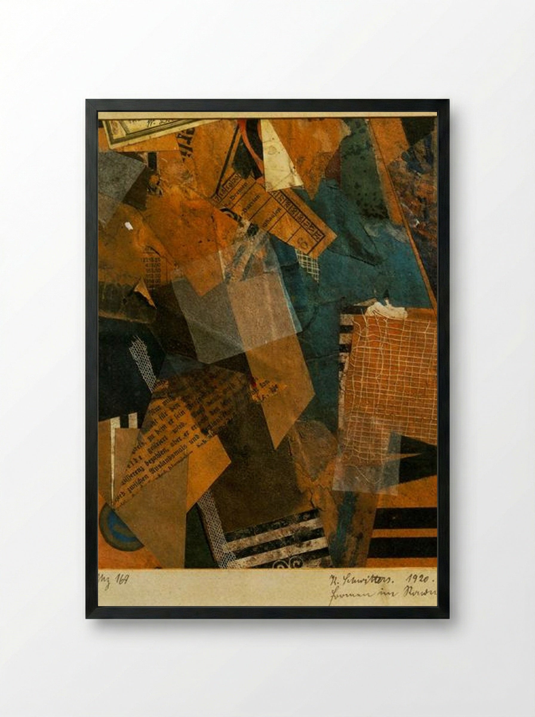 Forms in Space - Kurt Schwitters - Framed Print Black