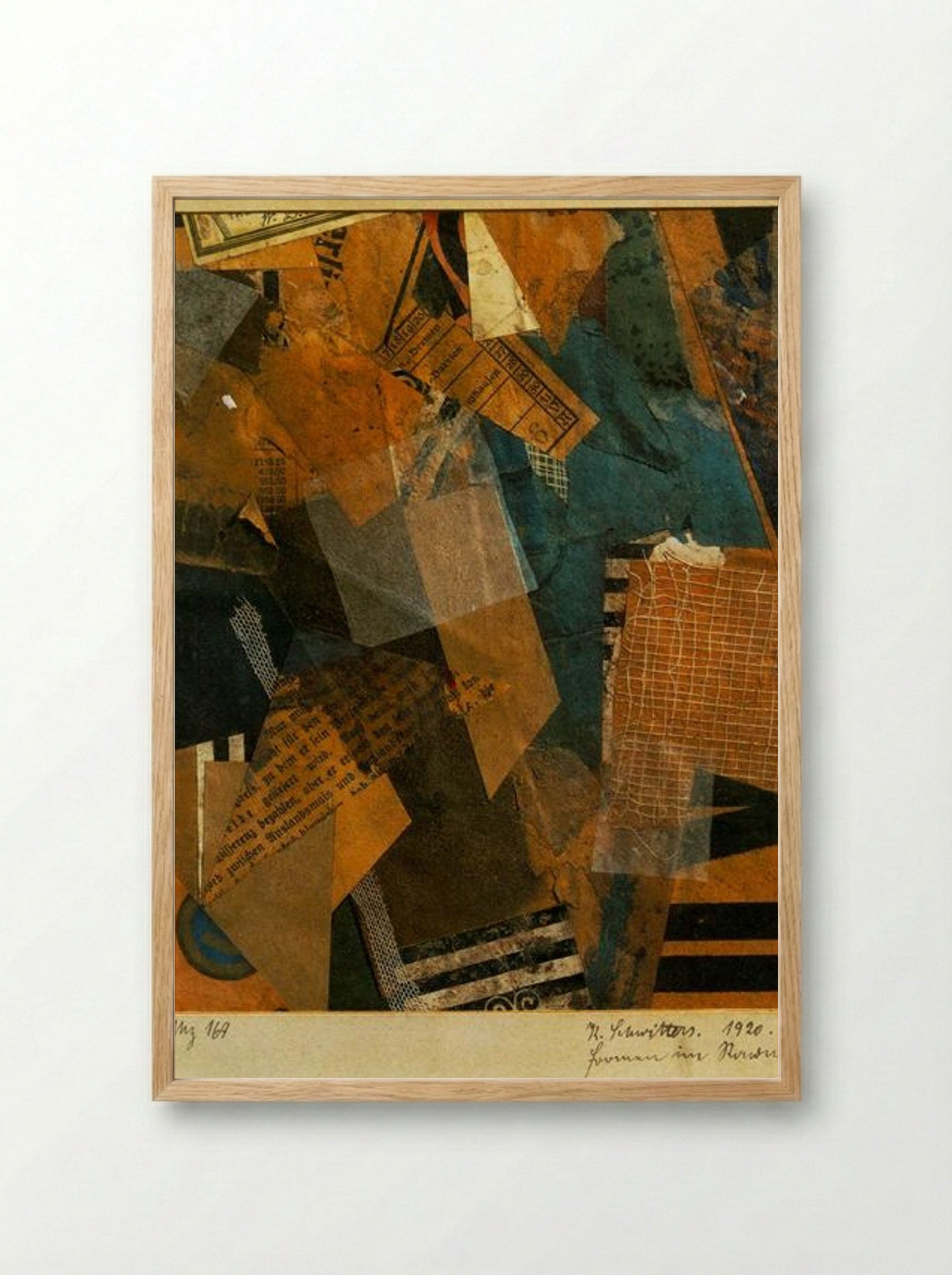 Forms in Space - Kurt Schwitters - Framed Print Wood