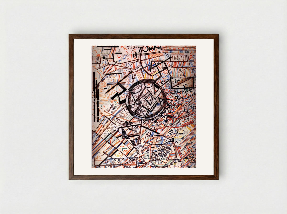 Formula of the Universe - Pavel Filonov - Framed Print Dark Wood