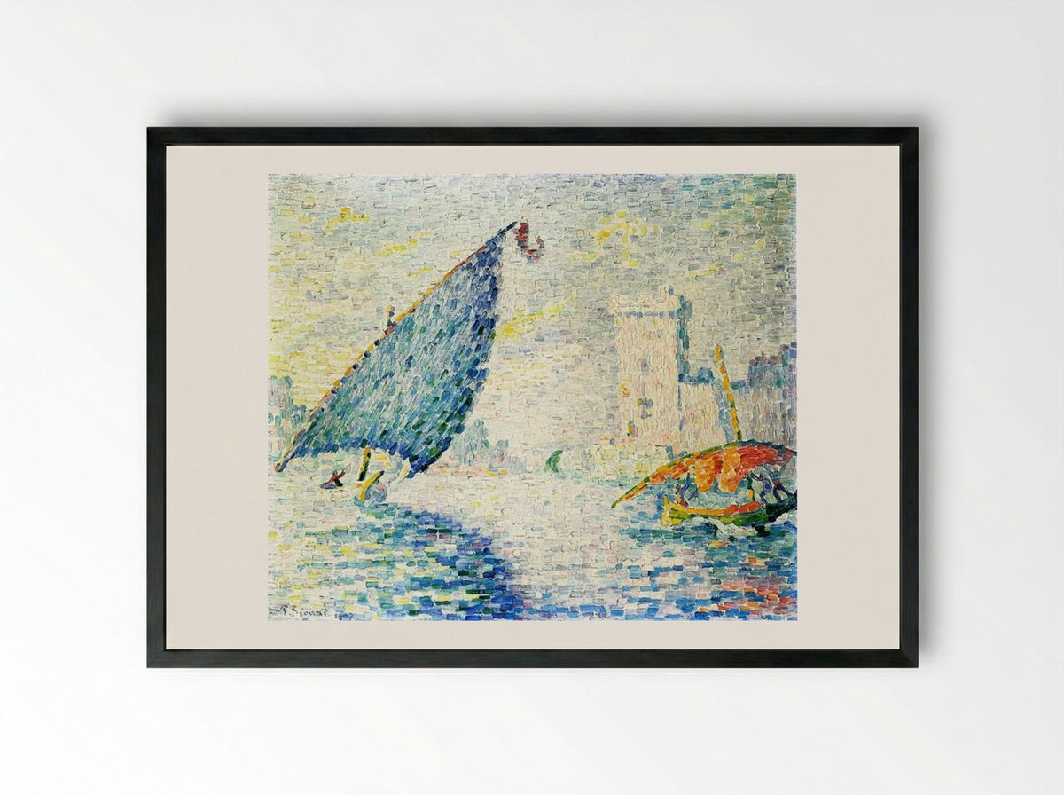 Fort Saint-Jean, Marseilles - Paul Signac - Framed Print Black