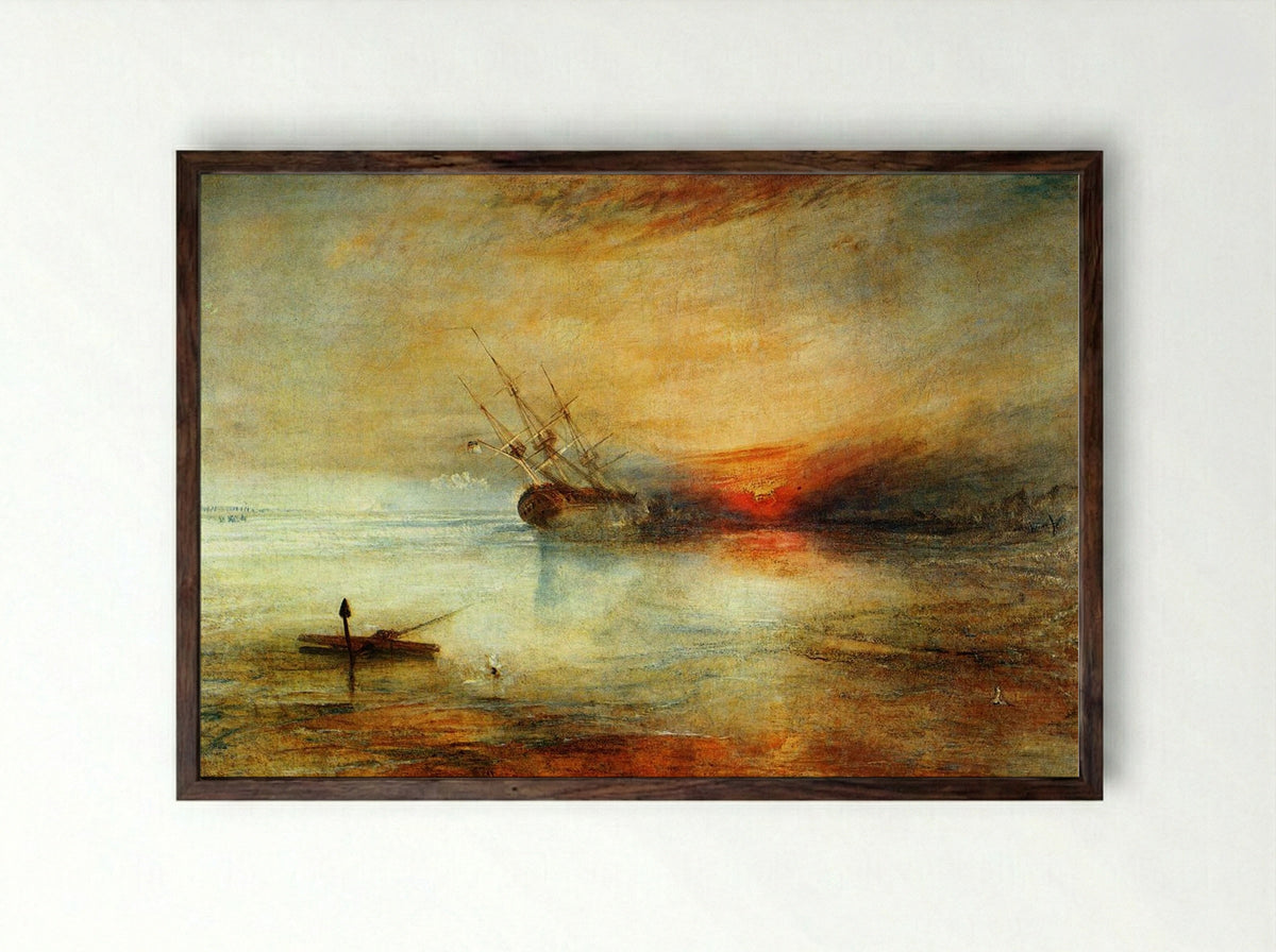 Fort Vimieux - J.M.W. Turner - Framed Print Dark Wood