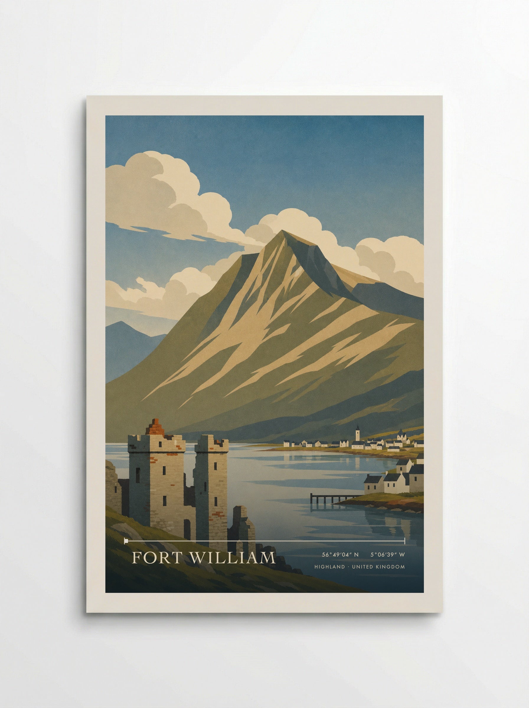 Fort William Highland United Kingdom Travel Poster - Poster