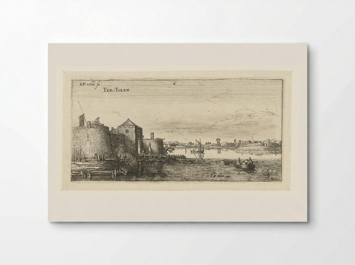 Fort met verdedigingswerken van Tholen aan de Schelde - Hendrick Hondius (I) - Poster