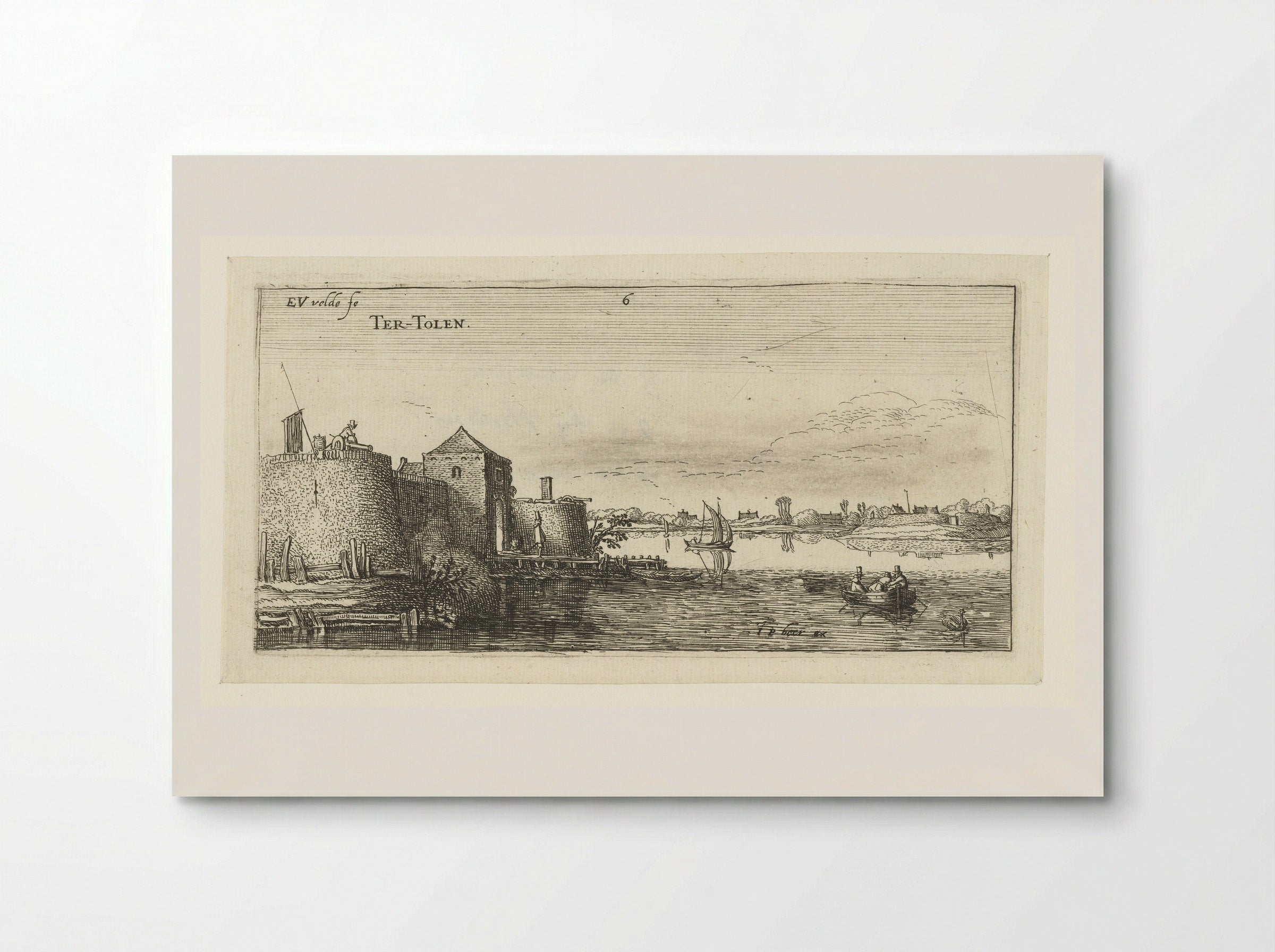 Fort met verdedigingswerken van Tholen aan de Schelde - Hendrick Hondius (I) - Poster