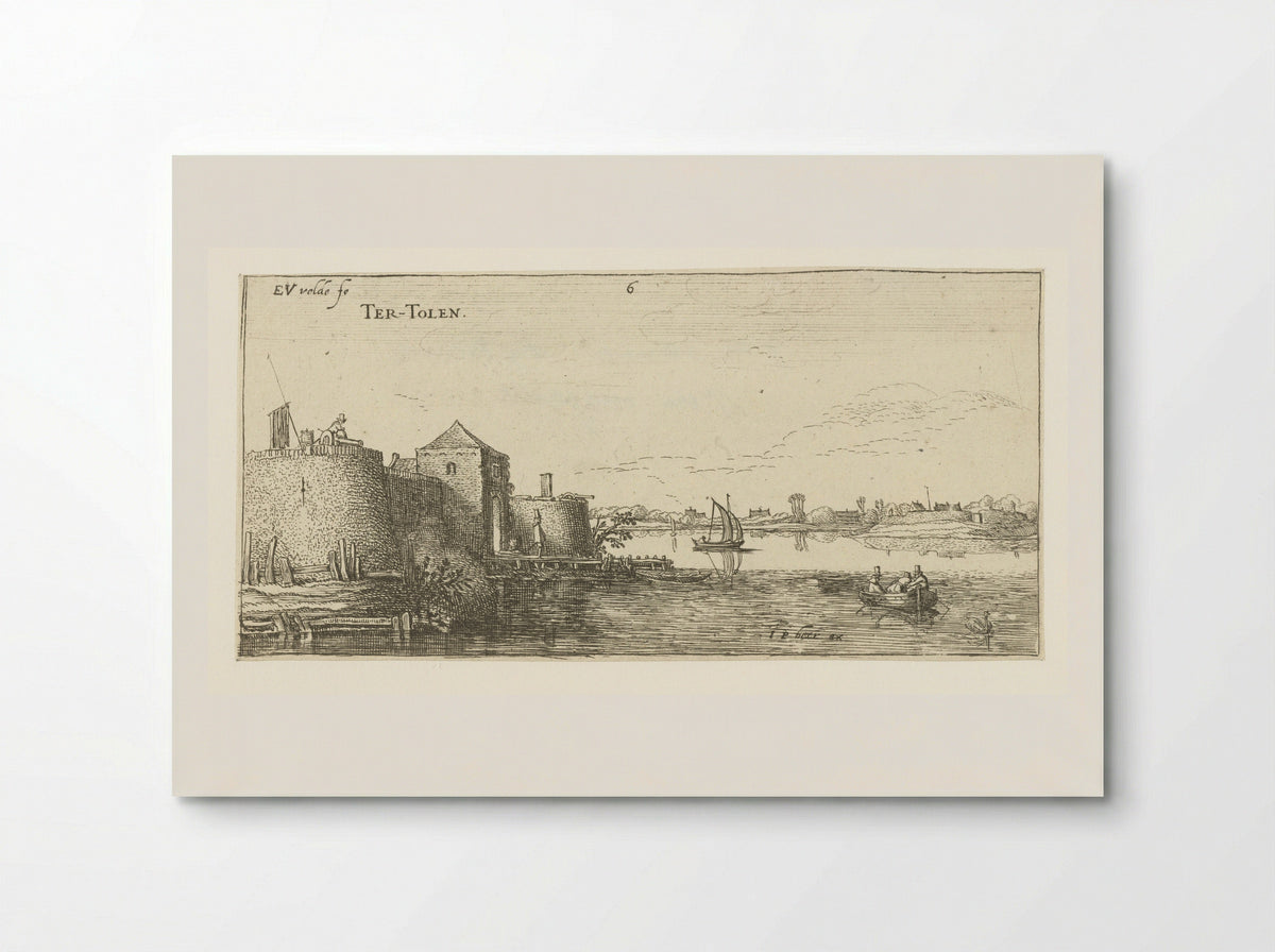 Fort met verdedigingswerken van Tholen aan de Schelde - Esaias van de Velde - Poster