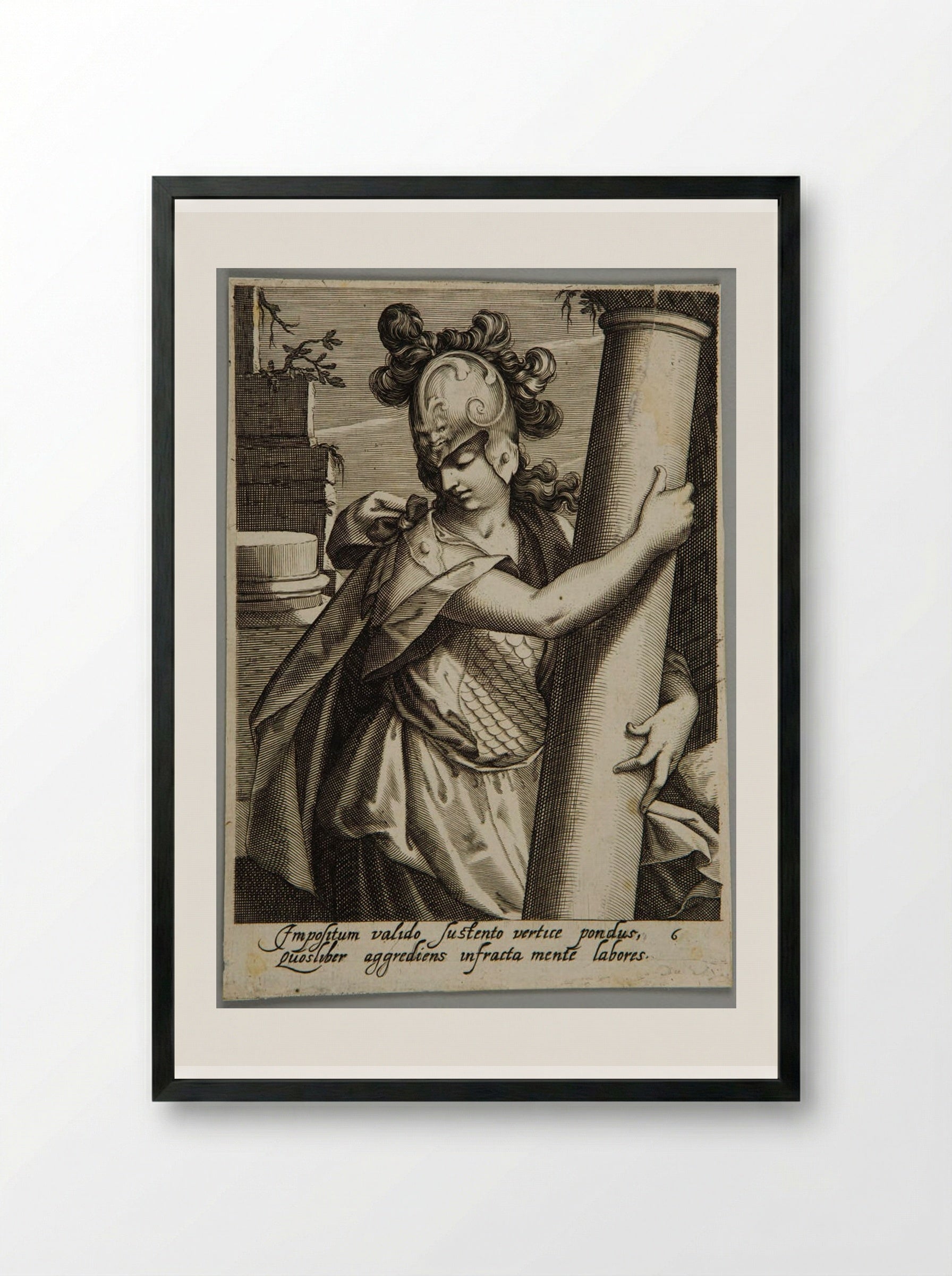 Fortitude - Jacob Matham - Framed Print Black