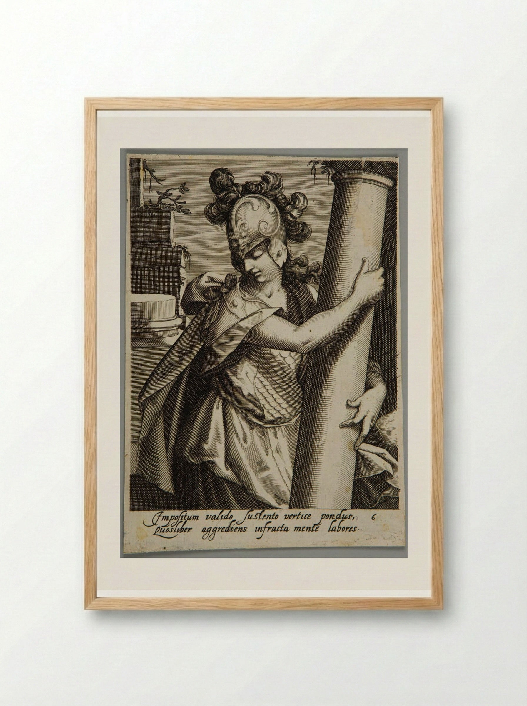 Fortitude - Jacob Matham - Framed Print Wood