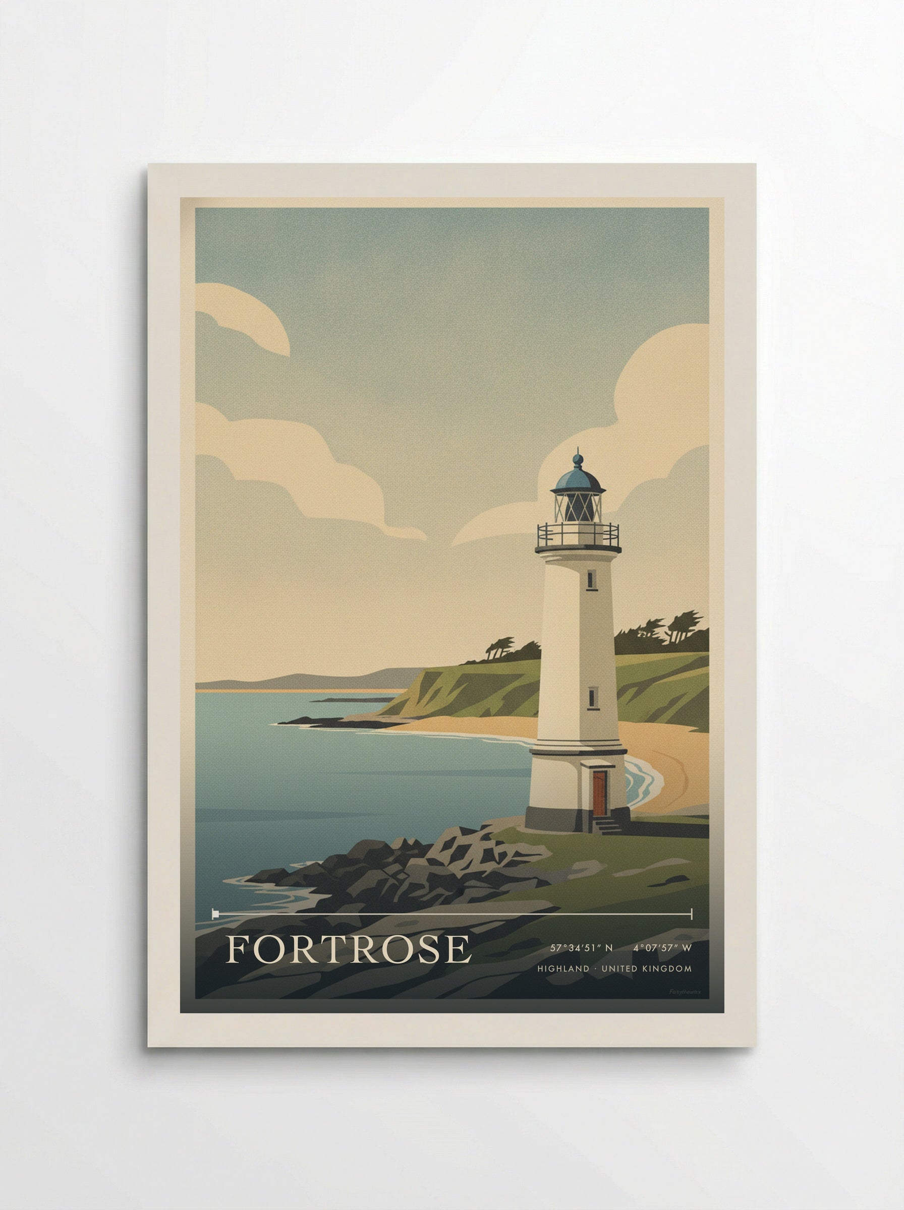 Fortrose Highland United Kingdom Travel Poster - Poster