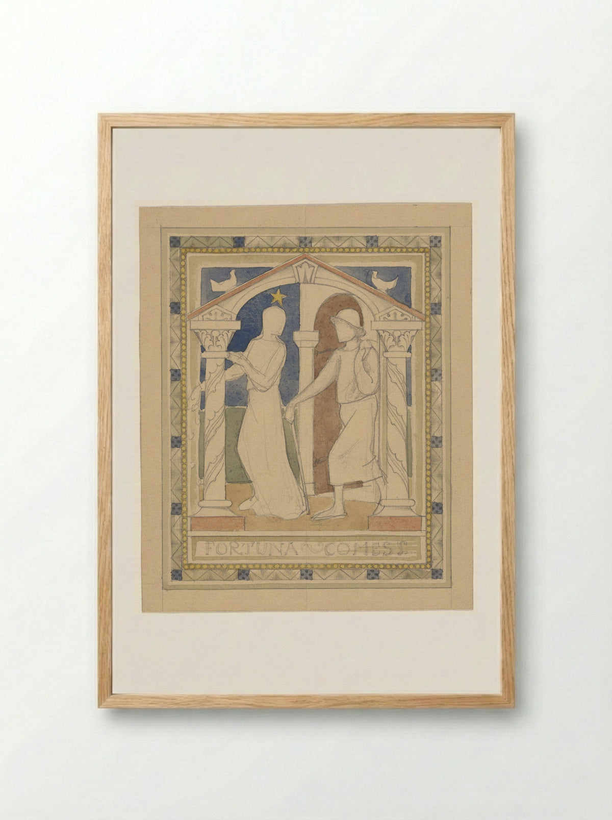 Fortuna Comes - Antoon Derkinderen - Framed Print Wood
