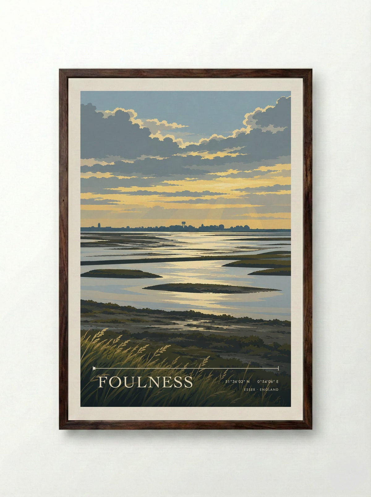 Foulness, Essex | Travel Poster - Framed Print Dark Wood