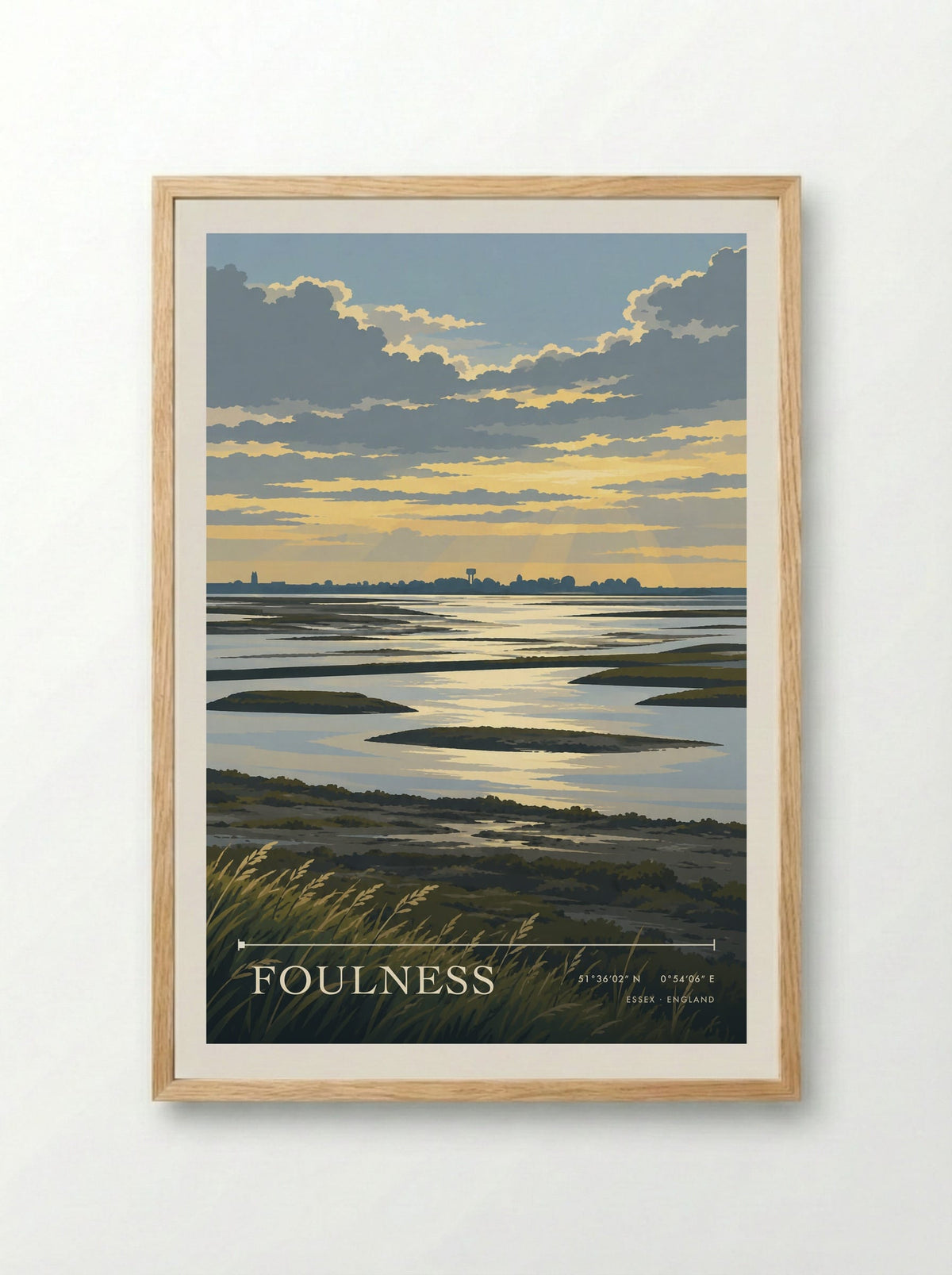 Foulness, Essex | Travel Poster - Framed Print Wood